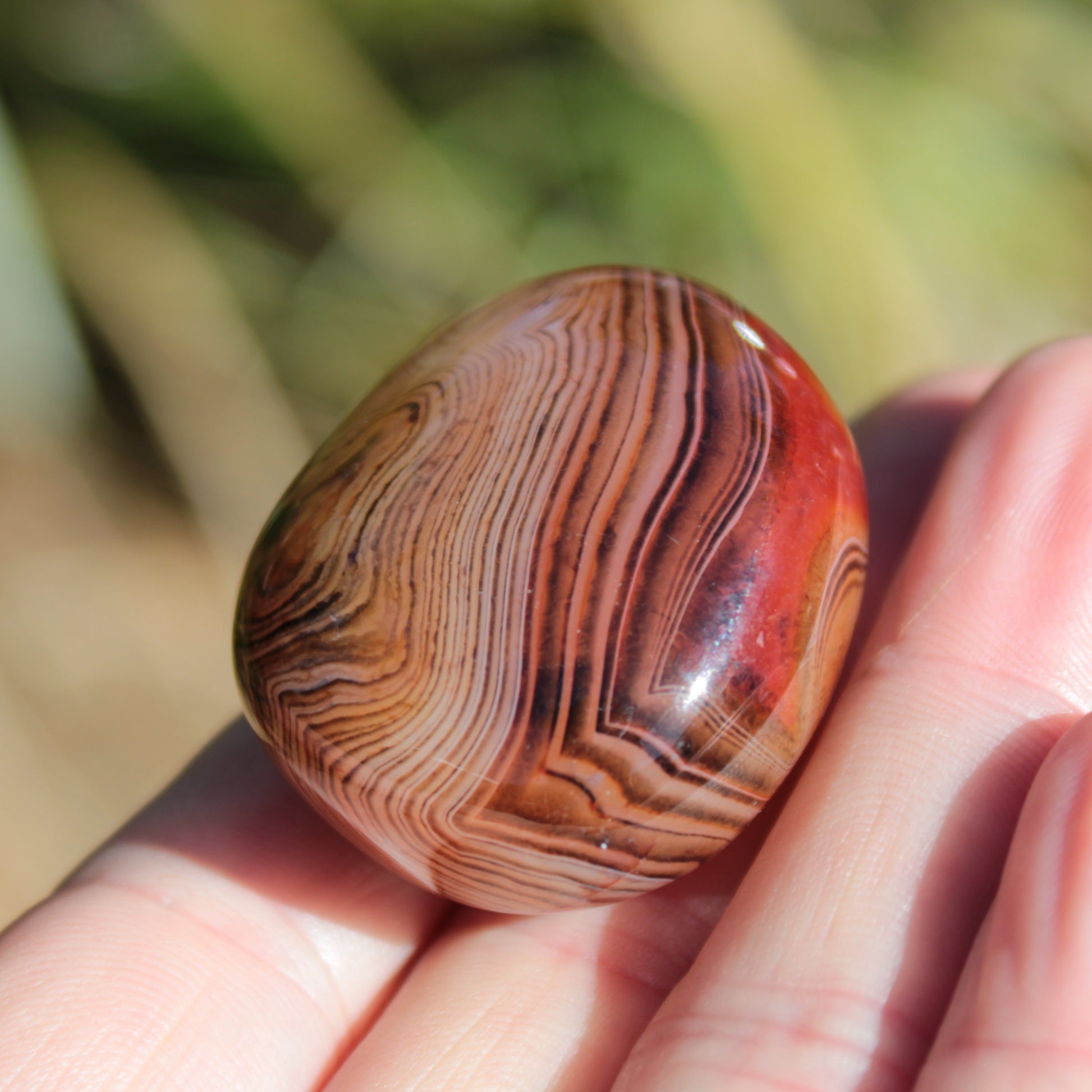 Crazy Silk Banded Agate from Madagascar 43g Rocks and Things