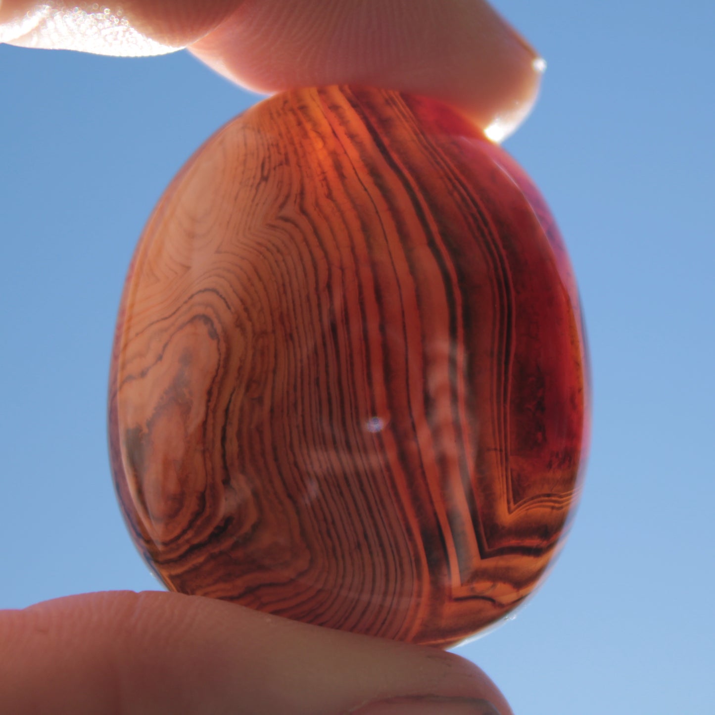 Crazy Silk Banded Agate from Madagascar 43g Rocks and Things