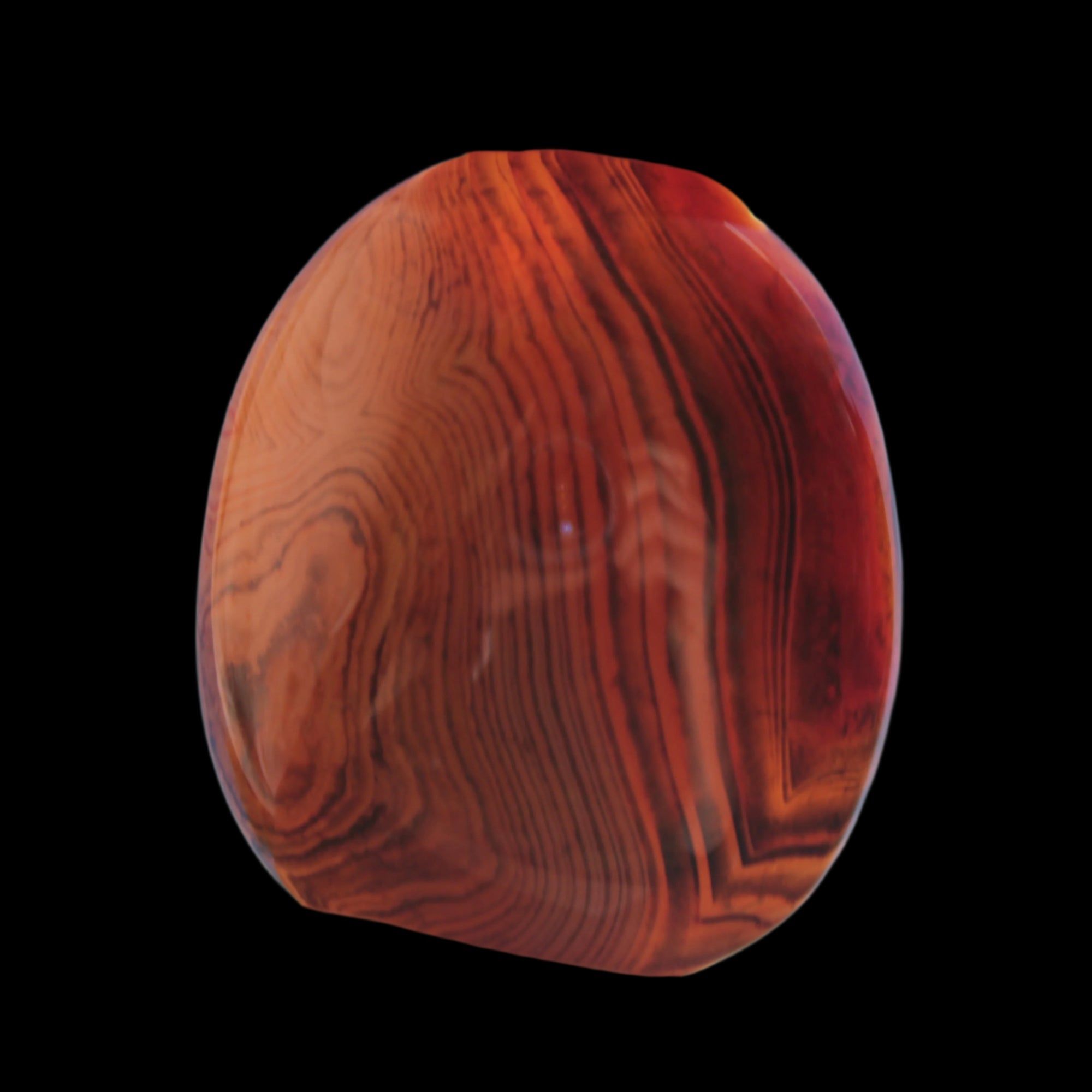 Crazy Silk Banded Agate from Madagascar 43g in sunlight - Rocks and Things Store