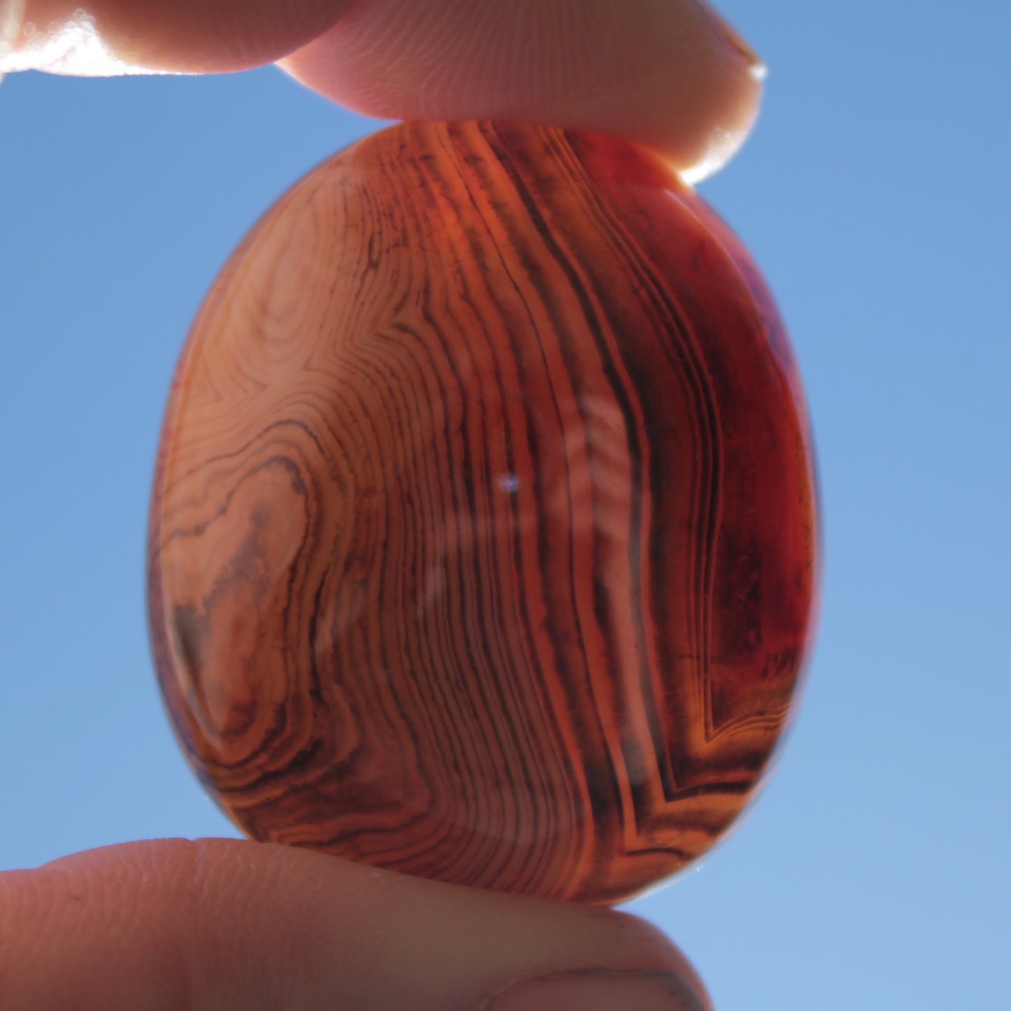 Crazy Silk Banded Agate from Madagascar 43g Rocks and Things