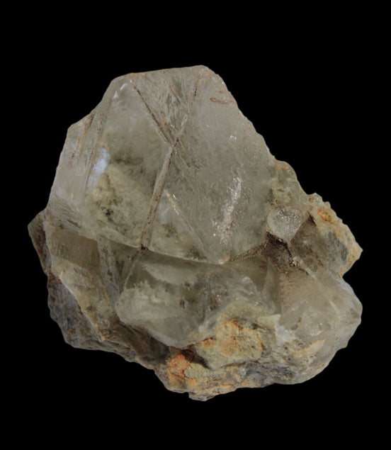 Transparent Quartz cluster on matrix from Skardu, Pakistan 639ct 127g in sunlight - Rocks and Things Store