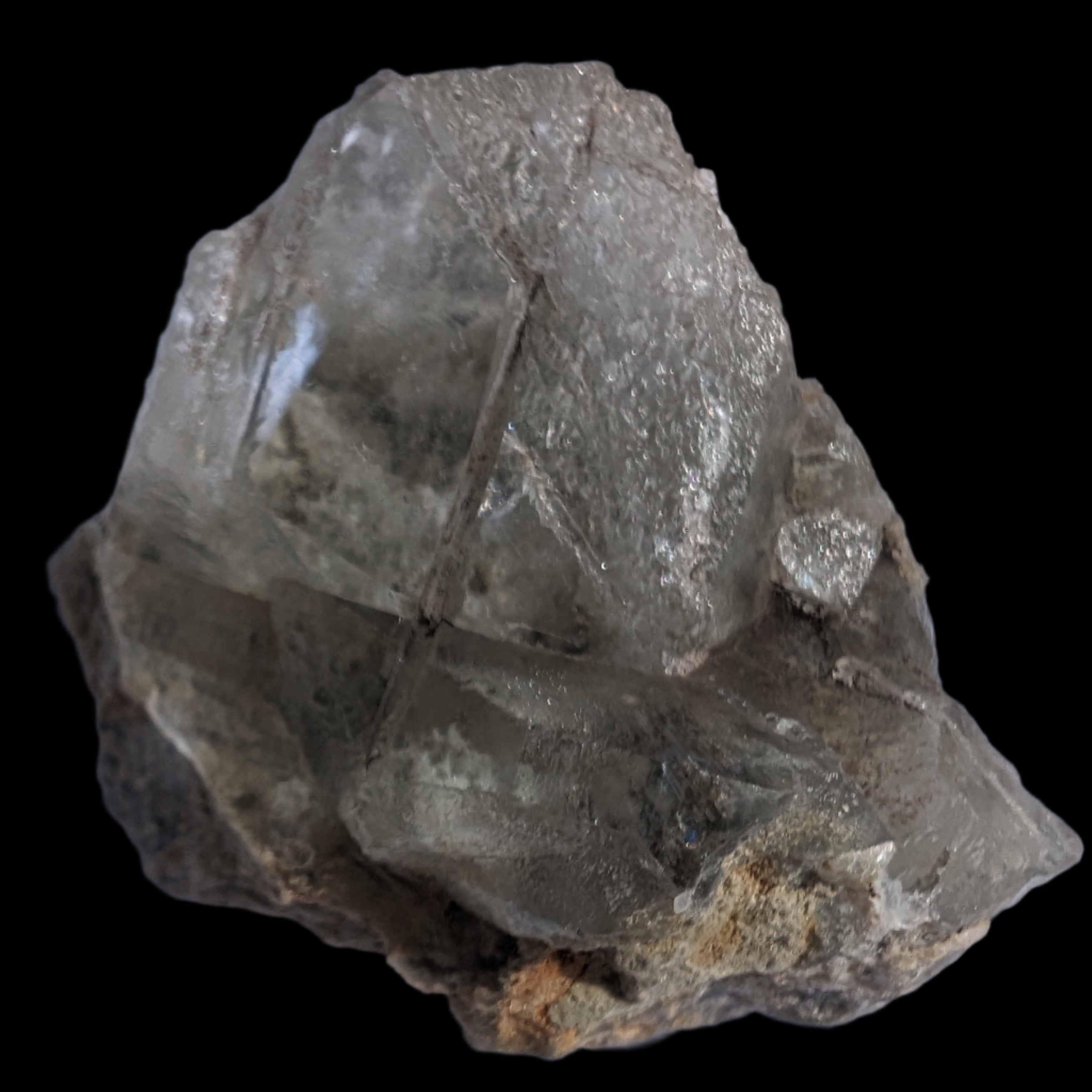 Transparent Quartz cluster on matrix from Skardu, Pakistan 639ct 127g in sunlight - Rocks and Things Store