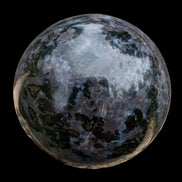 Indigo Gabbro sphere 253g in sunlight - Rocks and Things Store