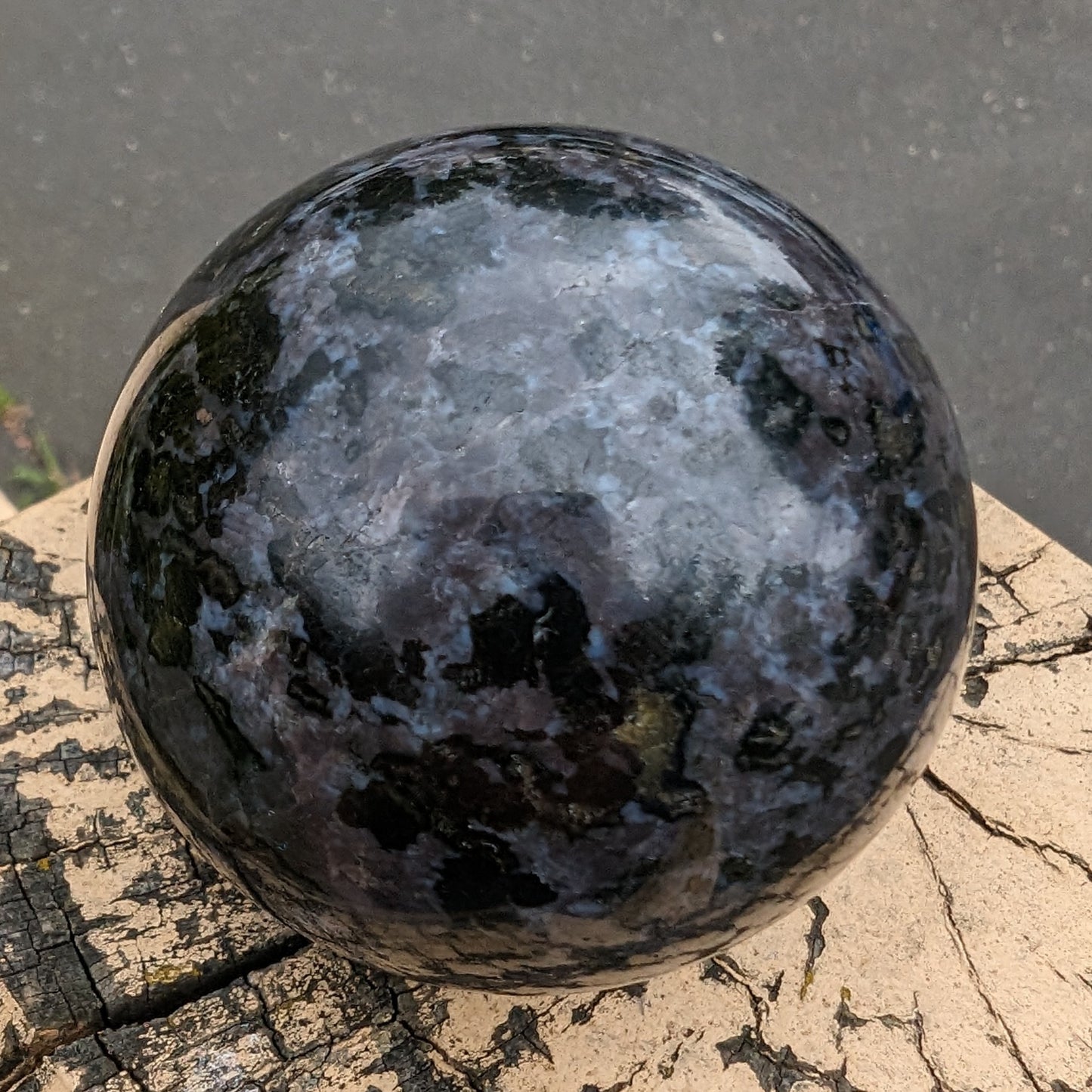 Indigo Gabbro sphere 253g Rocks and Things