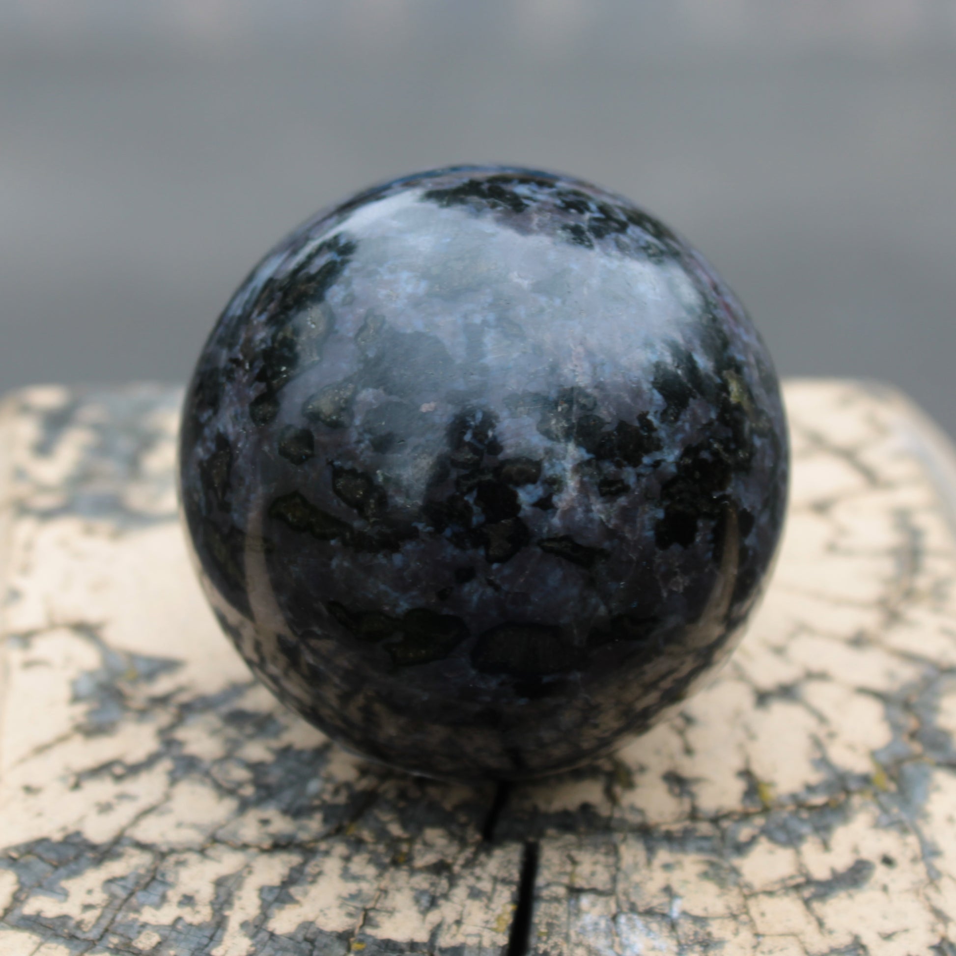 Indigo Gabbro sphere 253g Rocks and Things