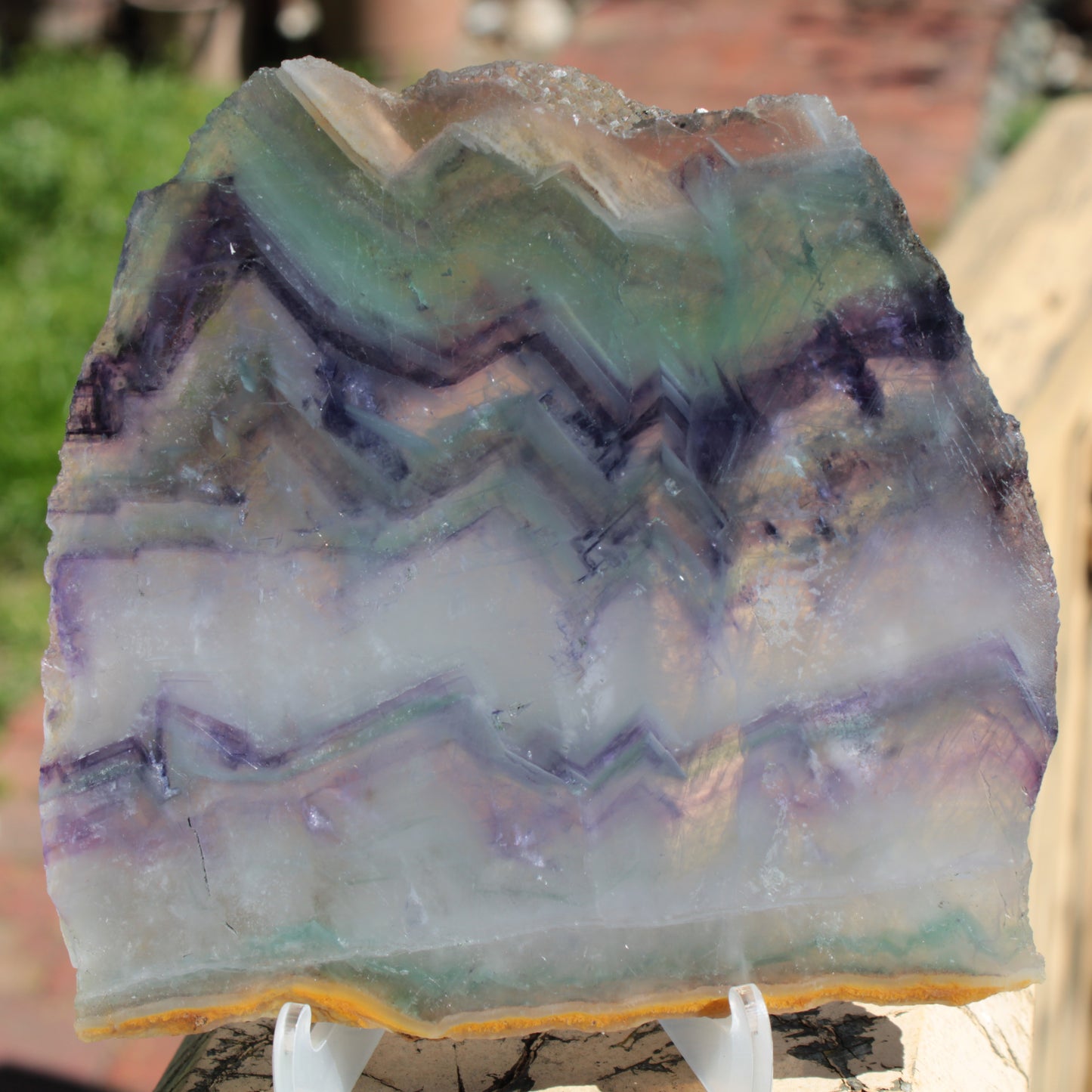 Rainbow Fluorite slice 460g