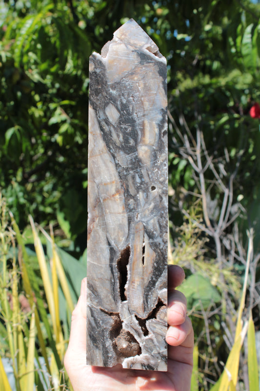 Sphalerite druzy geode obelisk 1960g Rocks and Things