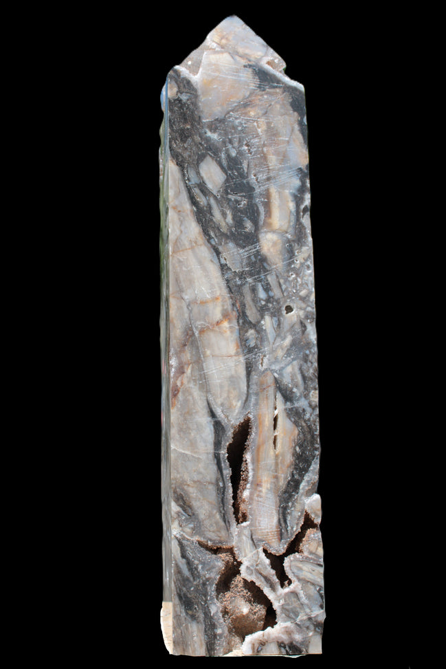 Sphalerite drusy geode obelisk 1960g