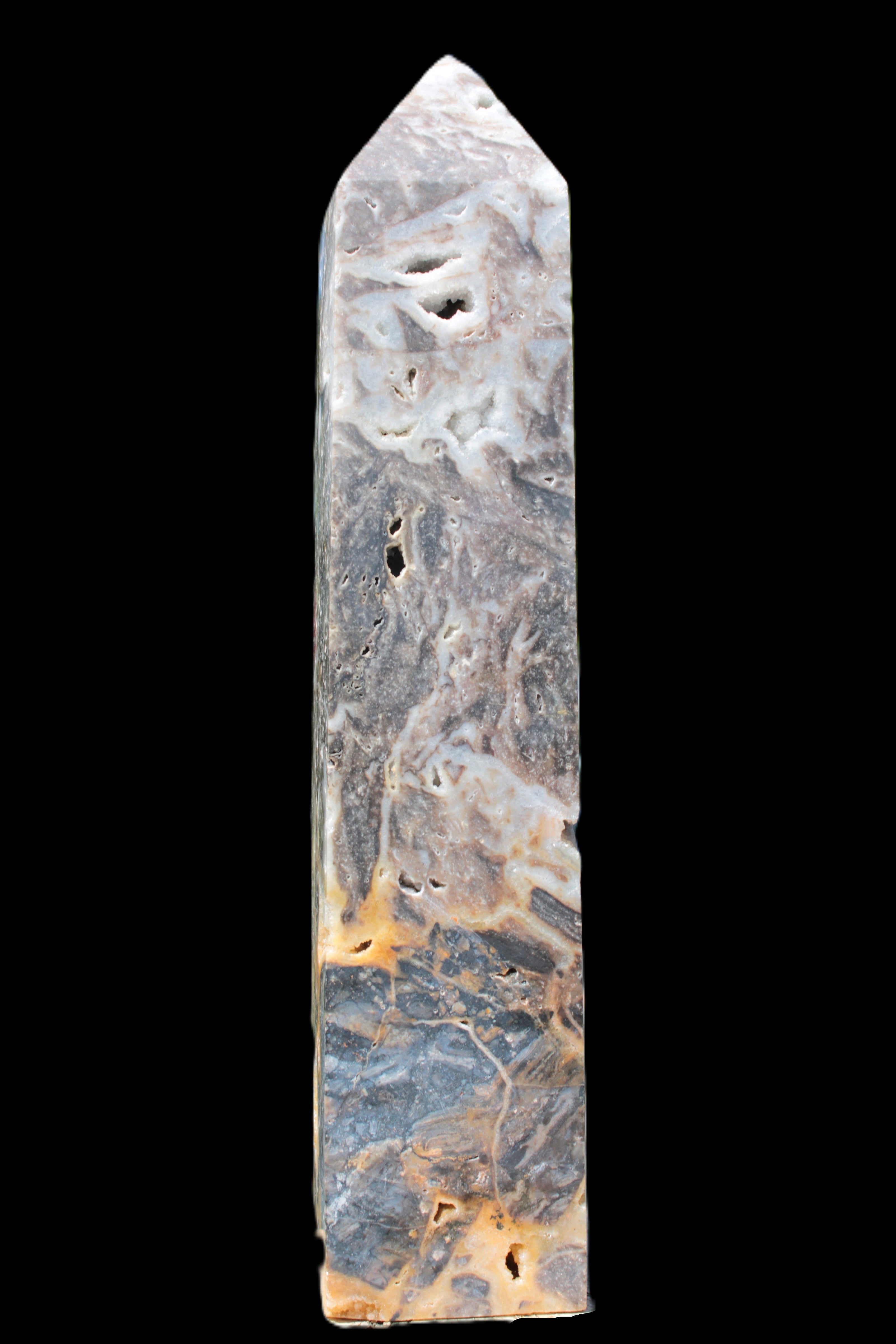 Sphalerite drusy geode obelisk 1960g