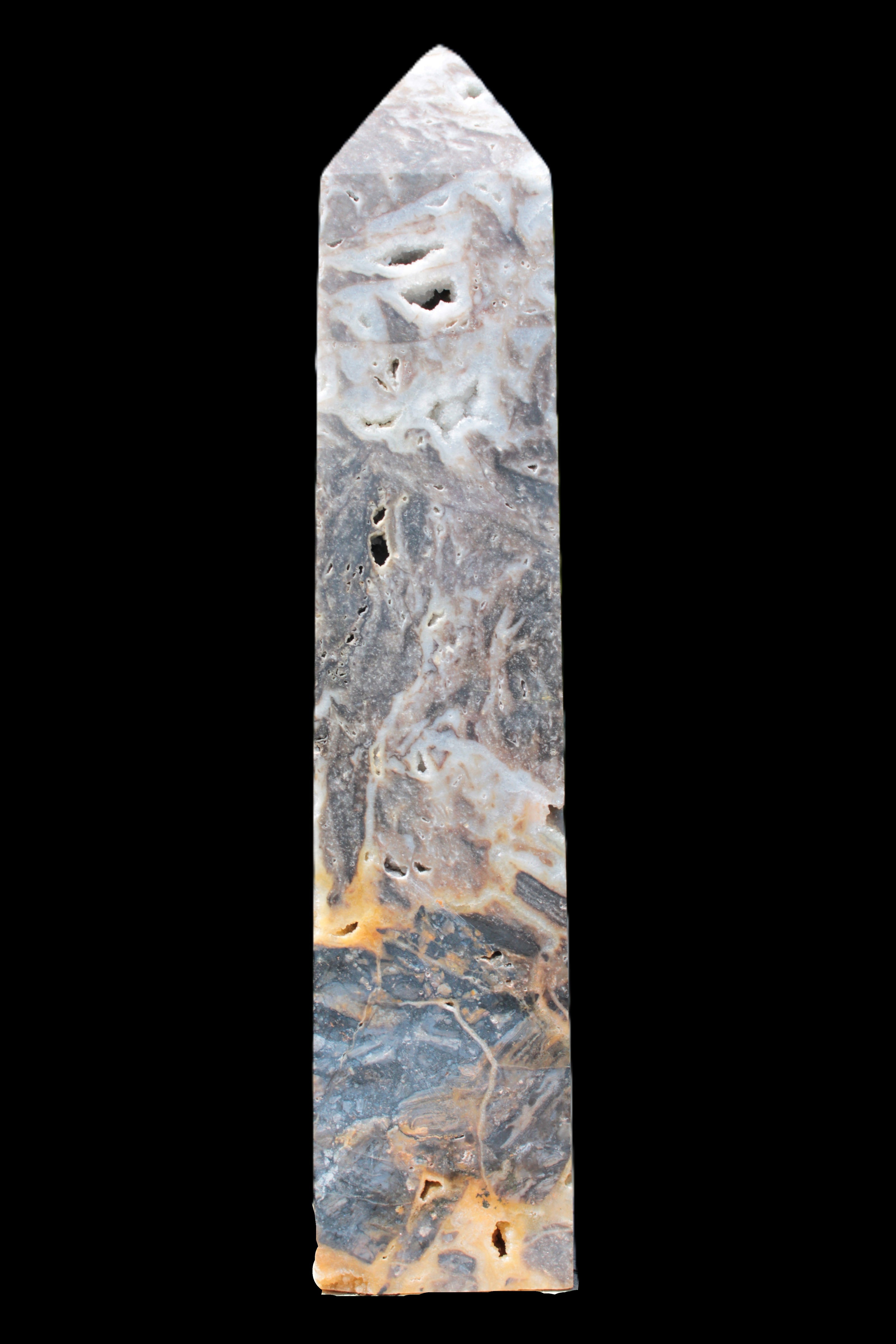 Sphalerite drusy geode obelisk 1960g