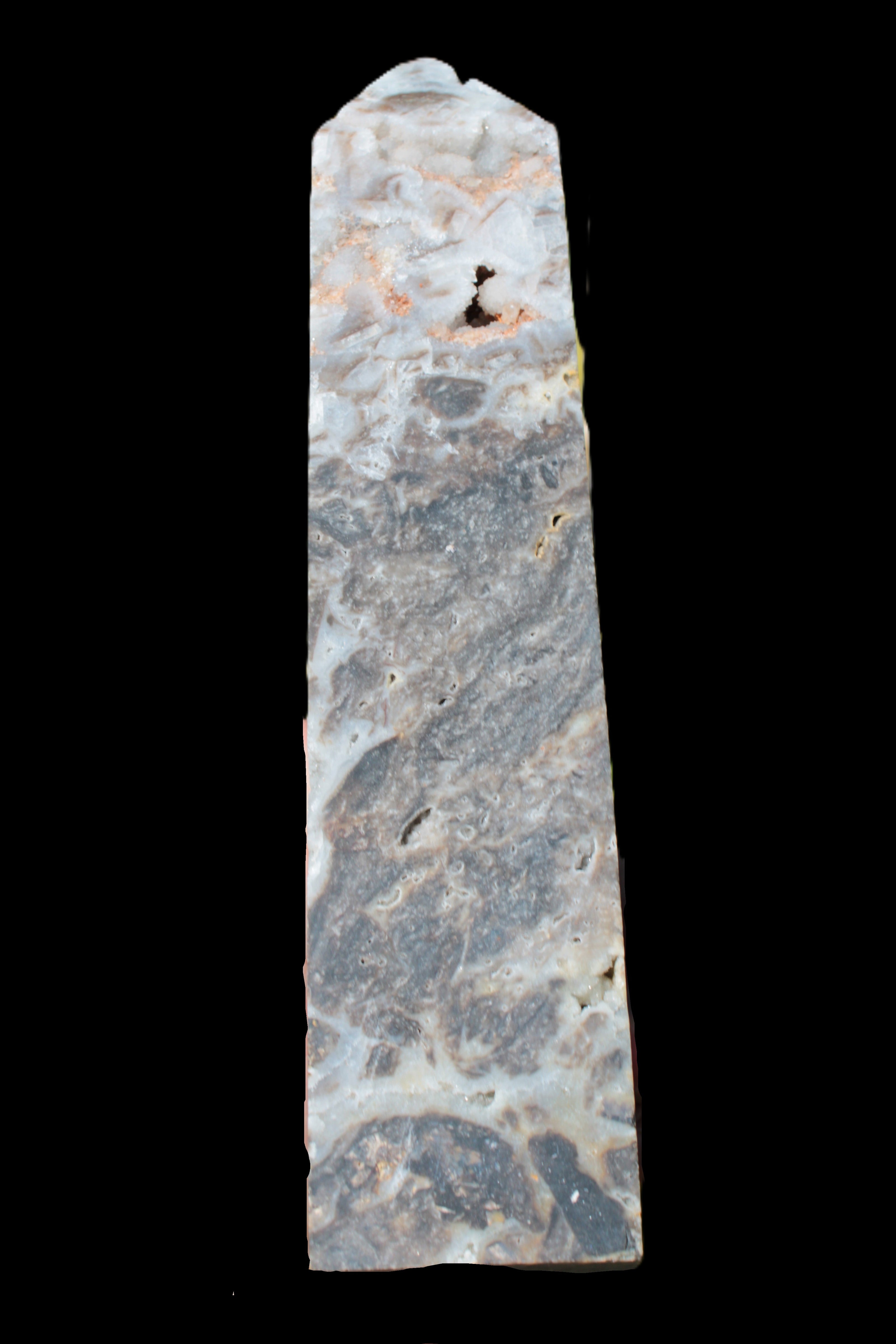 Sphalerite drusy geode obelisk 1960g
