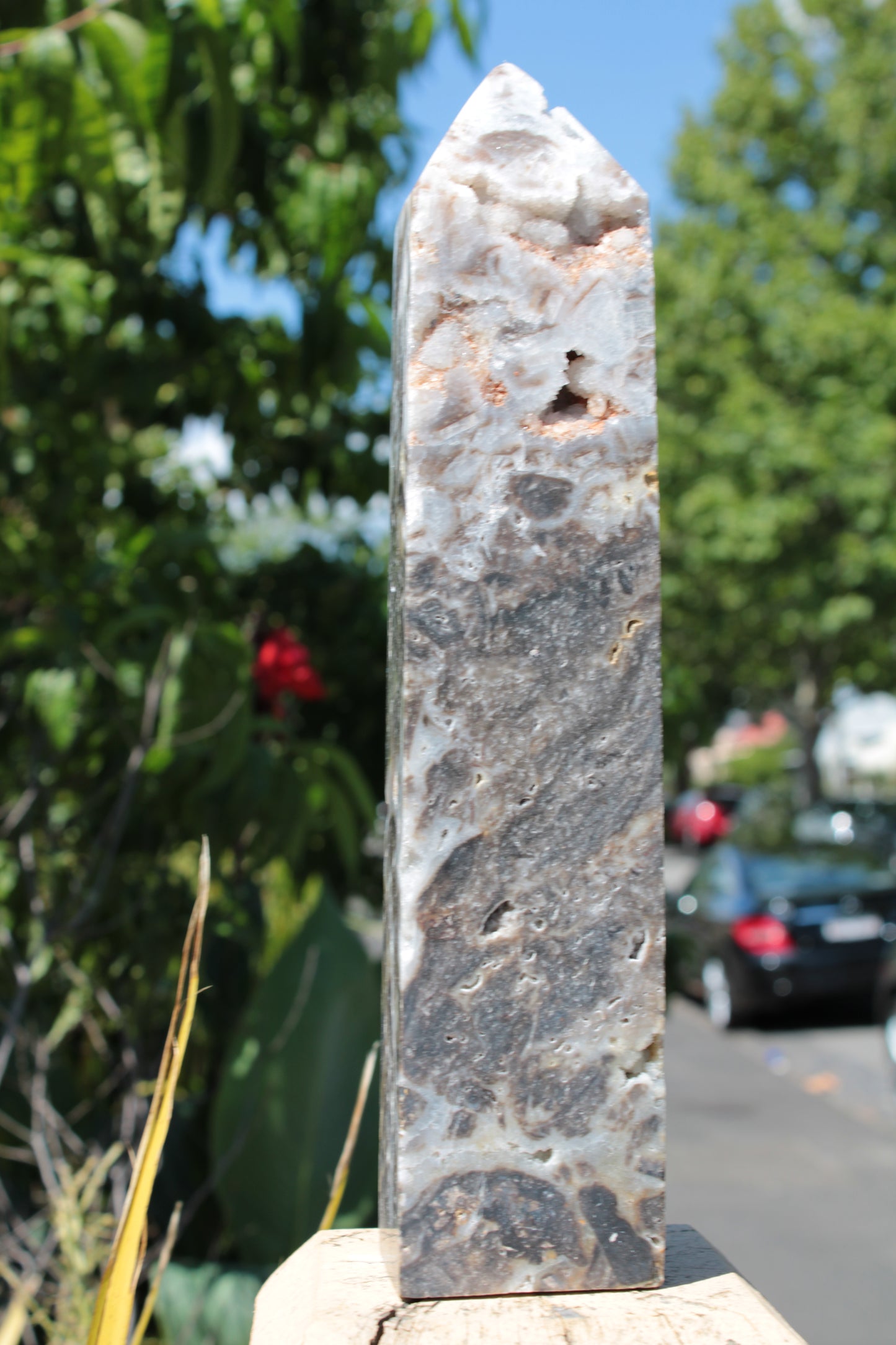 Sphalerite druzy geode obelisk 1960g Rocks and Things