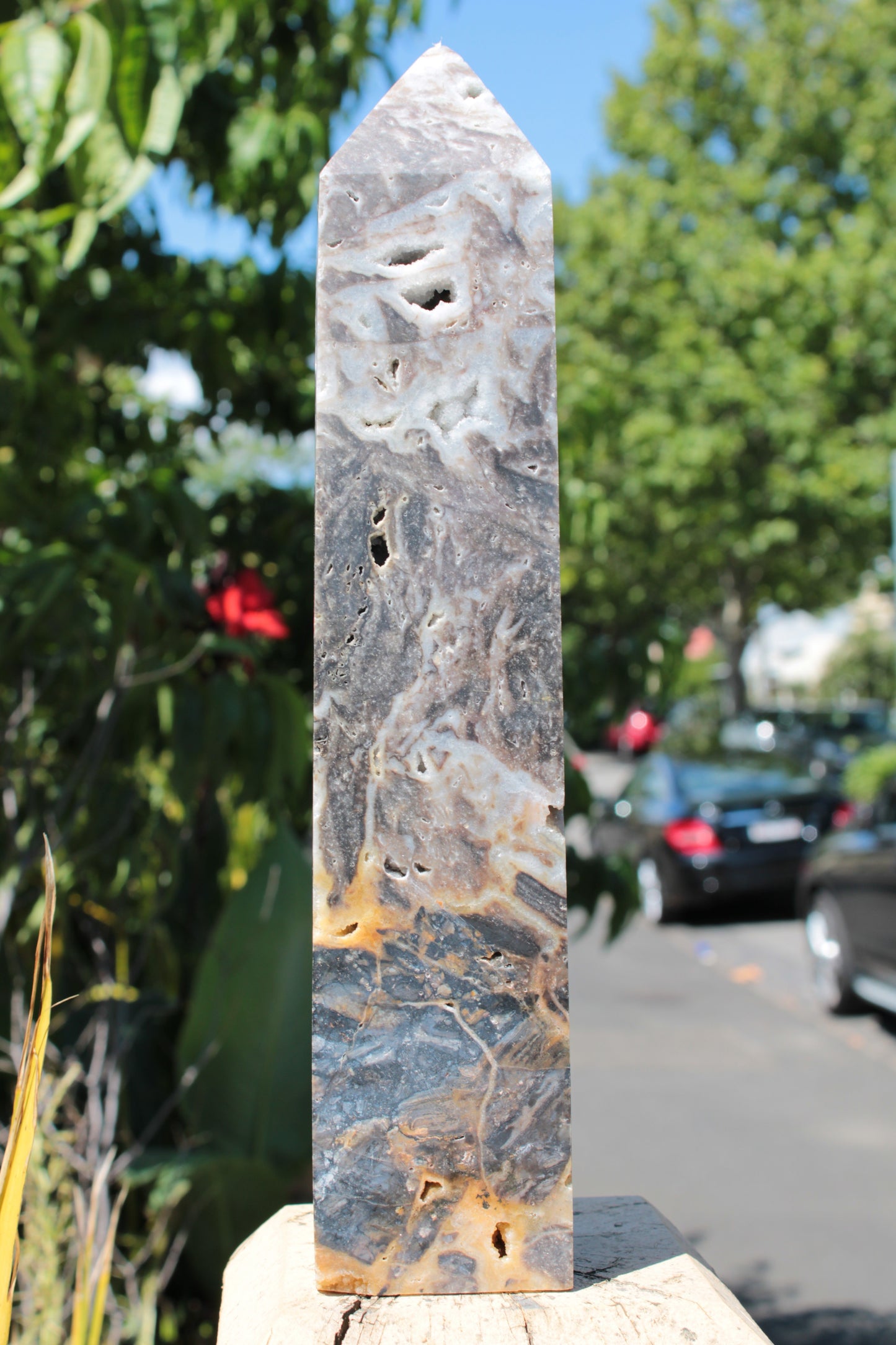 Sphalerite druzy geode obelisk 1960g Rocks and Things