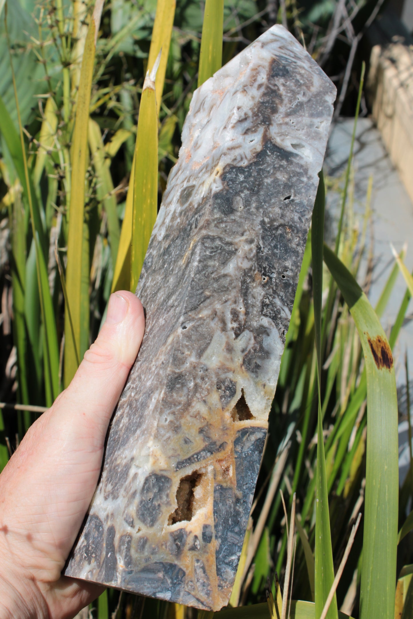 Sphalerite druzy geode obelisk 1960g Rocks and Things