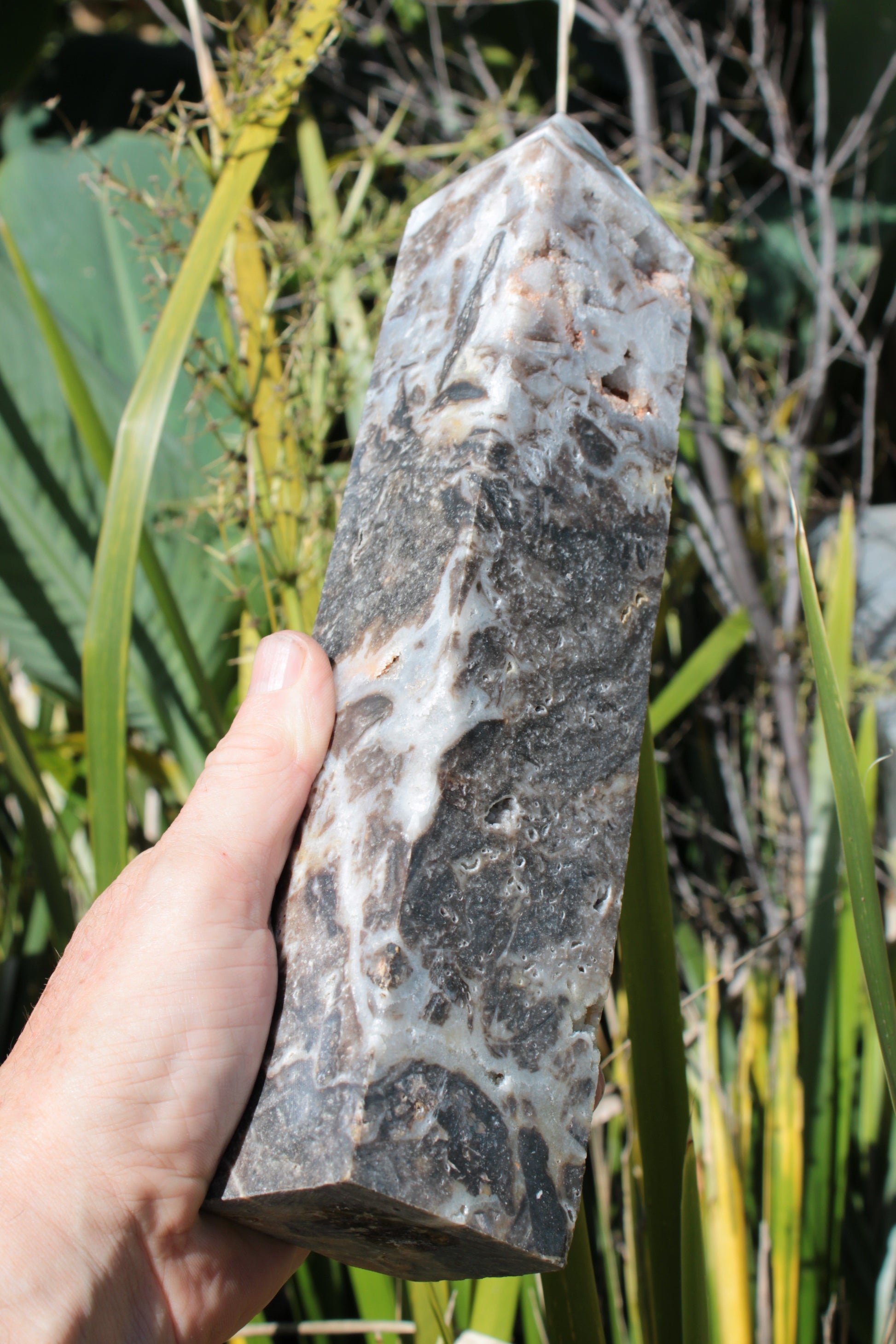 Sphalerite druzy geode obelisk 1960g Rocks and Things