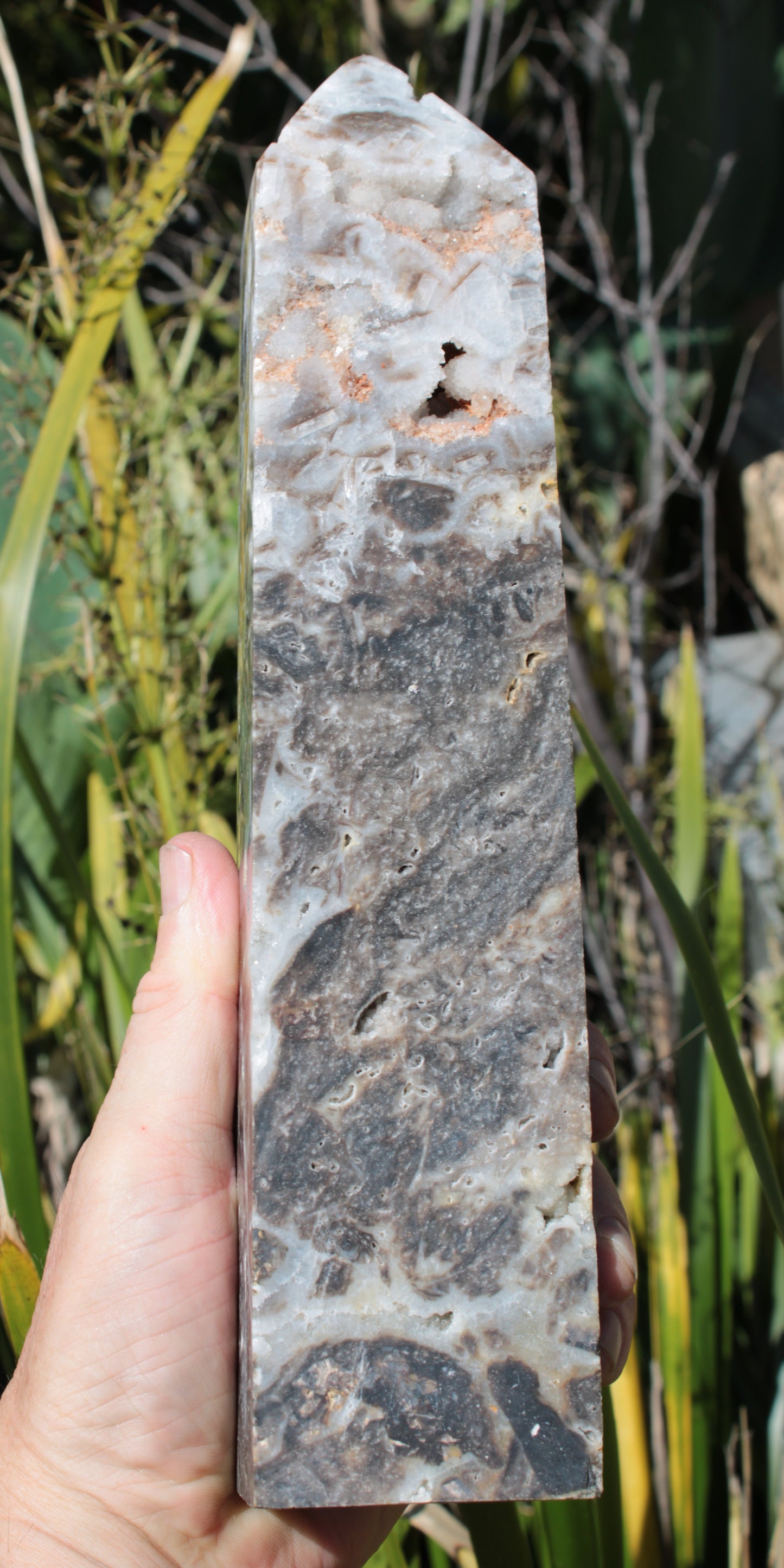 Sphalerite druzy geode obelisk 1960g Rocks and Things