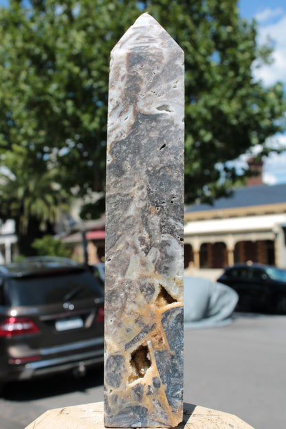 Sphalerite druzy geode obelisk 1960g Rocks and Things