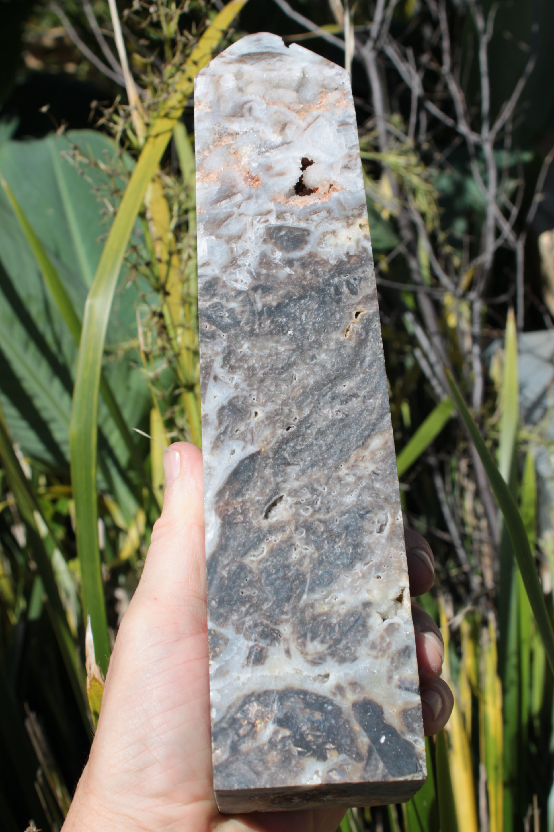 Sphalerite druzy geode obelisk 1960g Rocks and Things