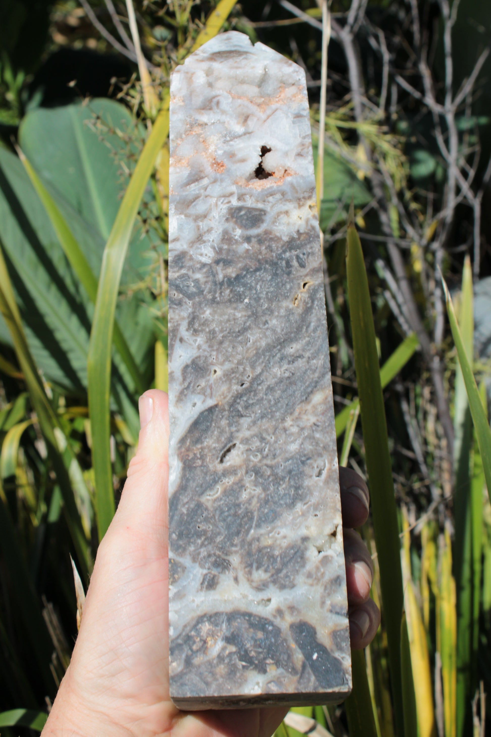 Sphalerite druzy geode obelisk 1960g Rocks and Things