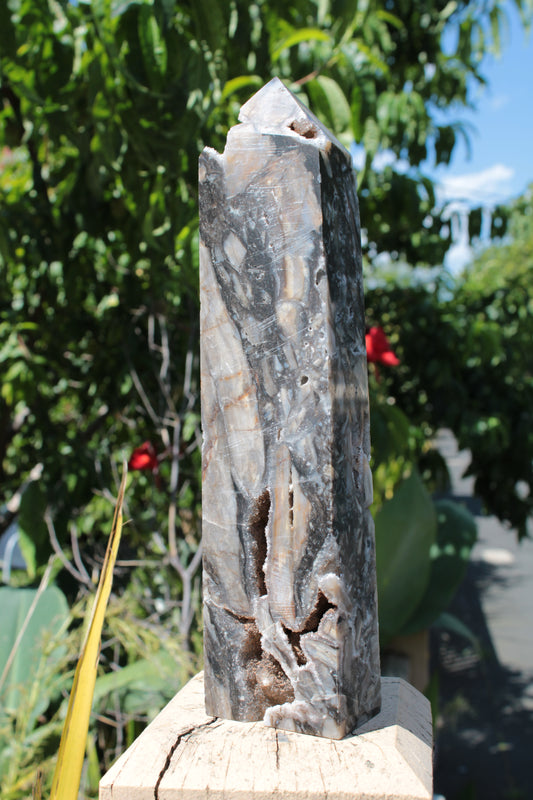 Sphalerite druzy geode obelisk 1490g Rocks and Things