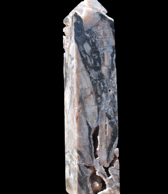 Sphalerite drusy geode obelisk 1490g in sunlight - Rocks and Things Store
