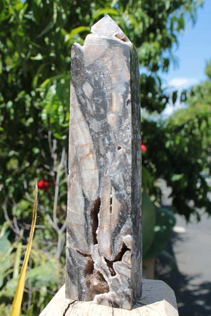 Sphalerite druzy geode obelisk 1490g Rocks and Things