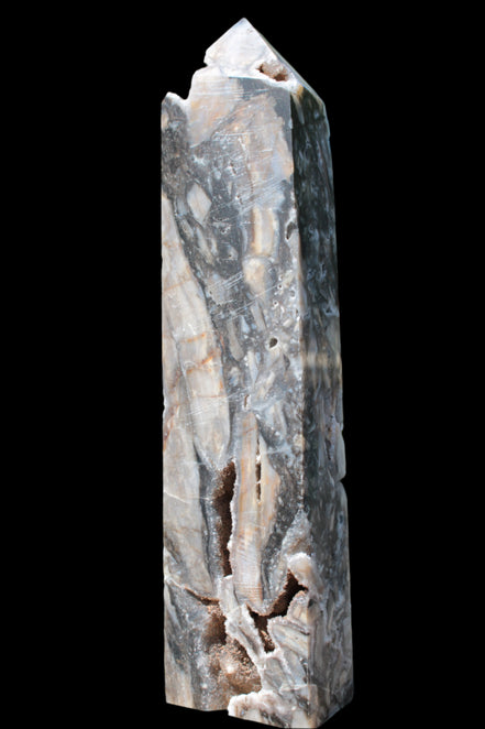 Sphalerite drusy geode obelisk 1490g in sunlight - Rocks and Things Store