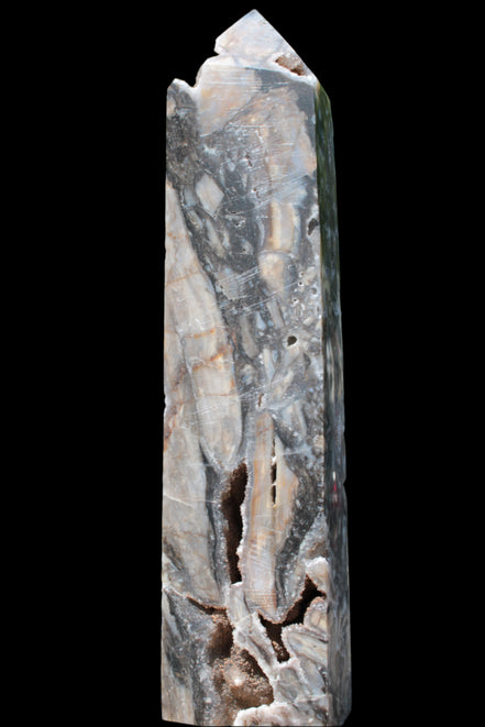Sphalerite drusy geode obelisk 1490g in sunlight - Rocks and Things Store