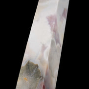 Pink Sakura Agate obelisk 516g in sunshine - Rocks and Things Store