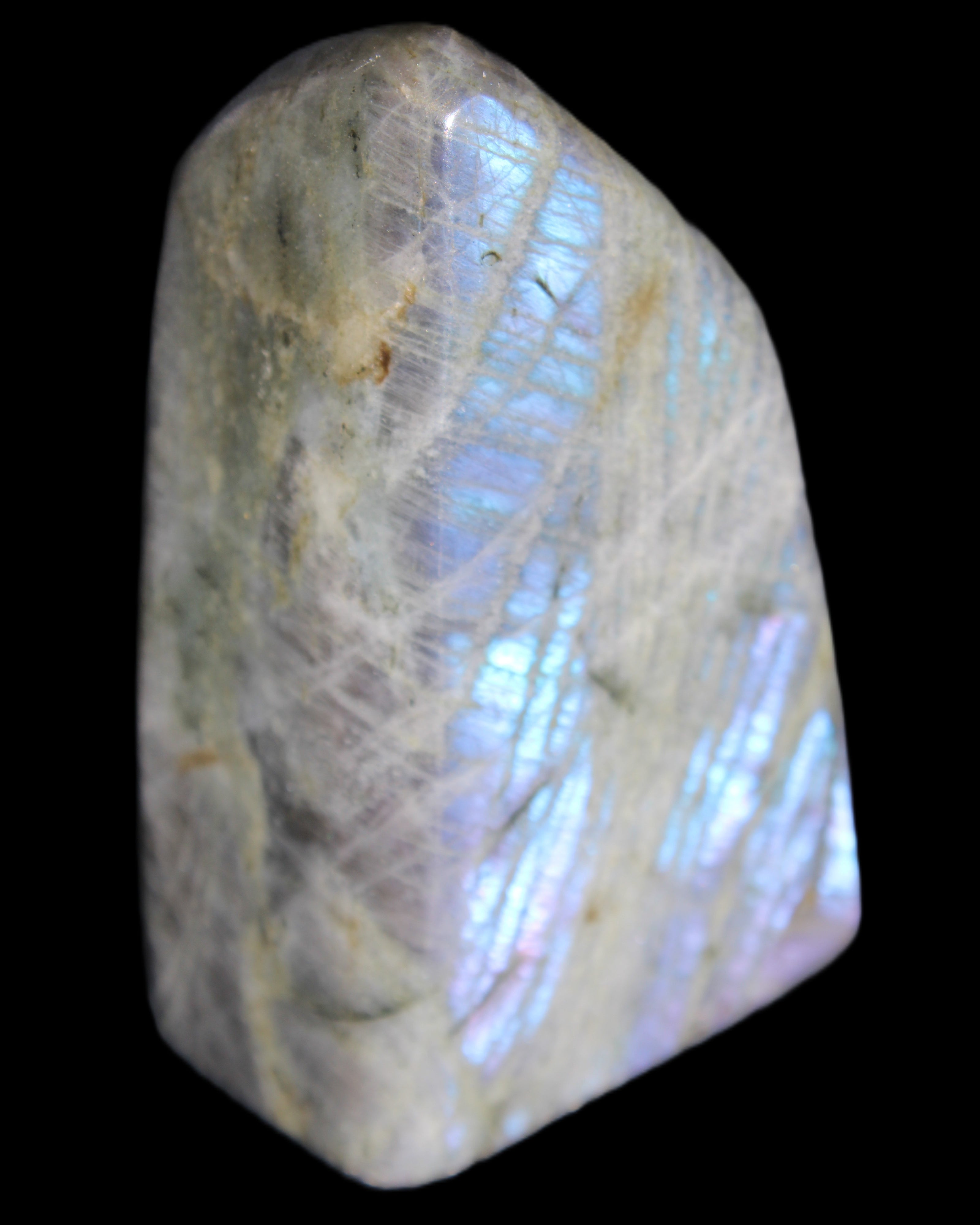 Purple flash Labradorite 433g in sunlight - Rocks and Things Store