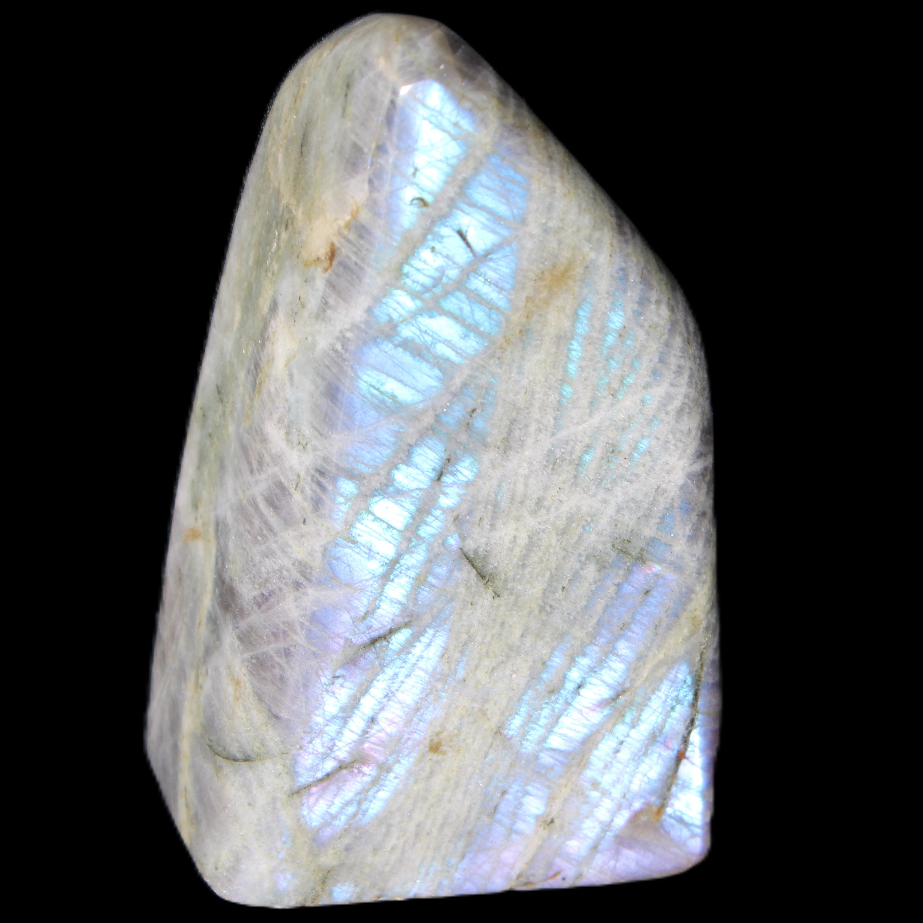 Purple flash Labradorite 433g in sunlight - Rocks and Things Store