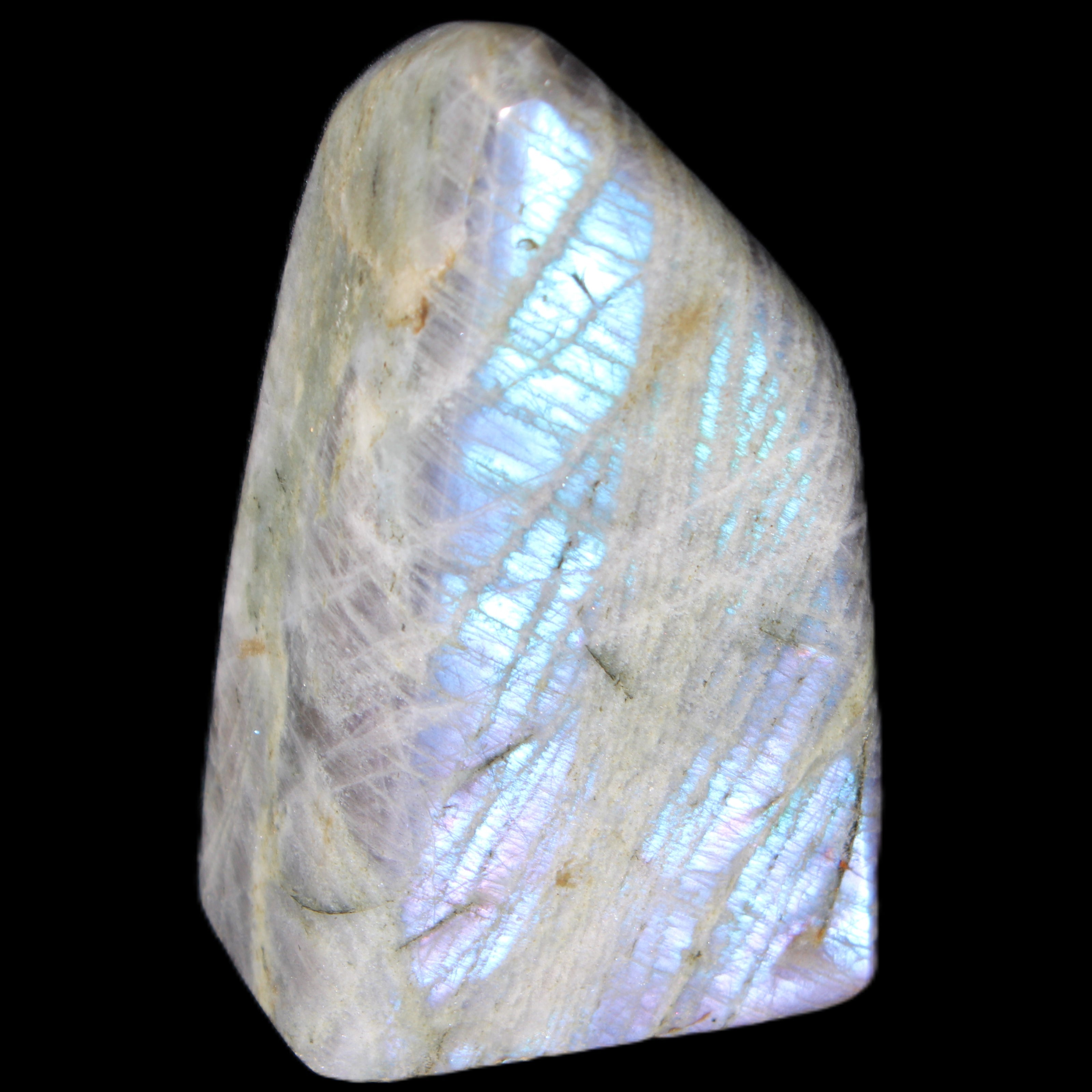 Purple flash Labradorite 433g in sunlight - Rocks and Things Store