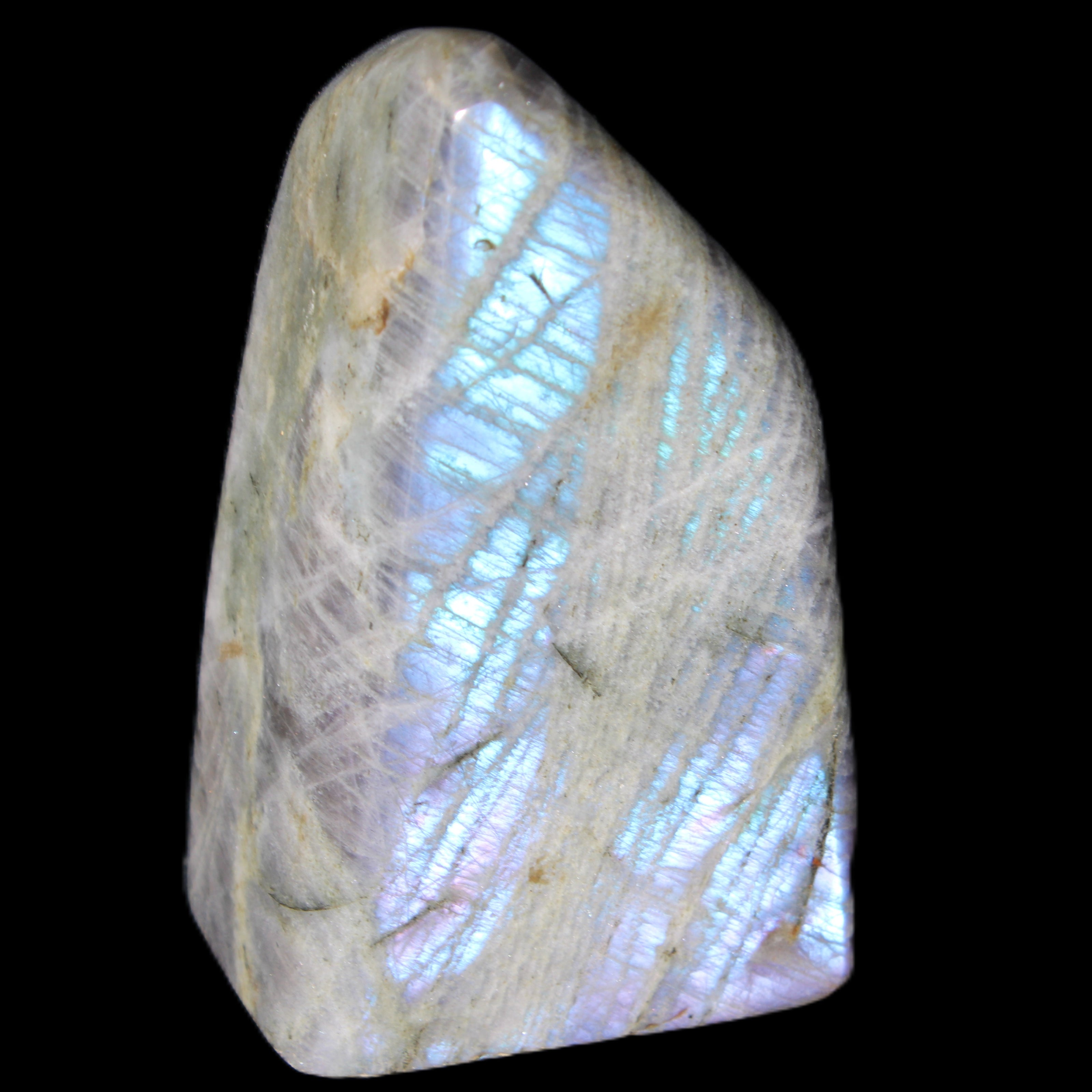 Purple flash Labradorite 433g in sunlight - Rocks and Things Store