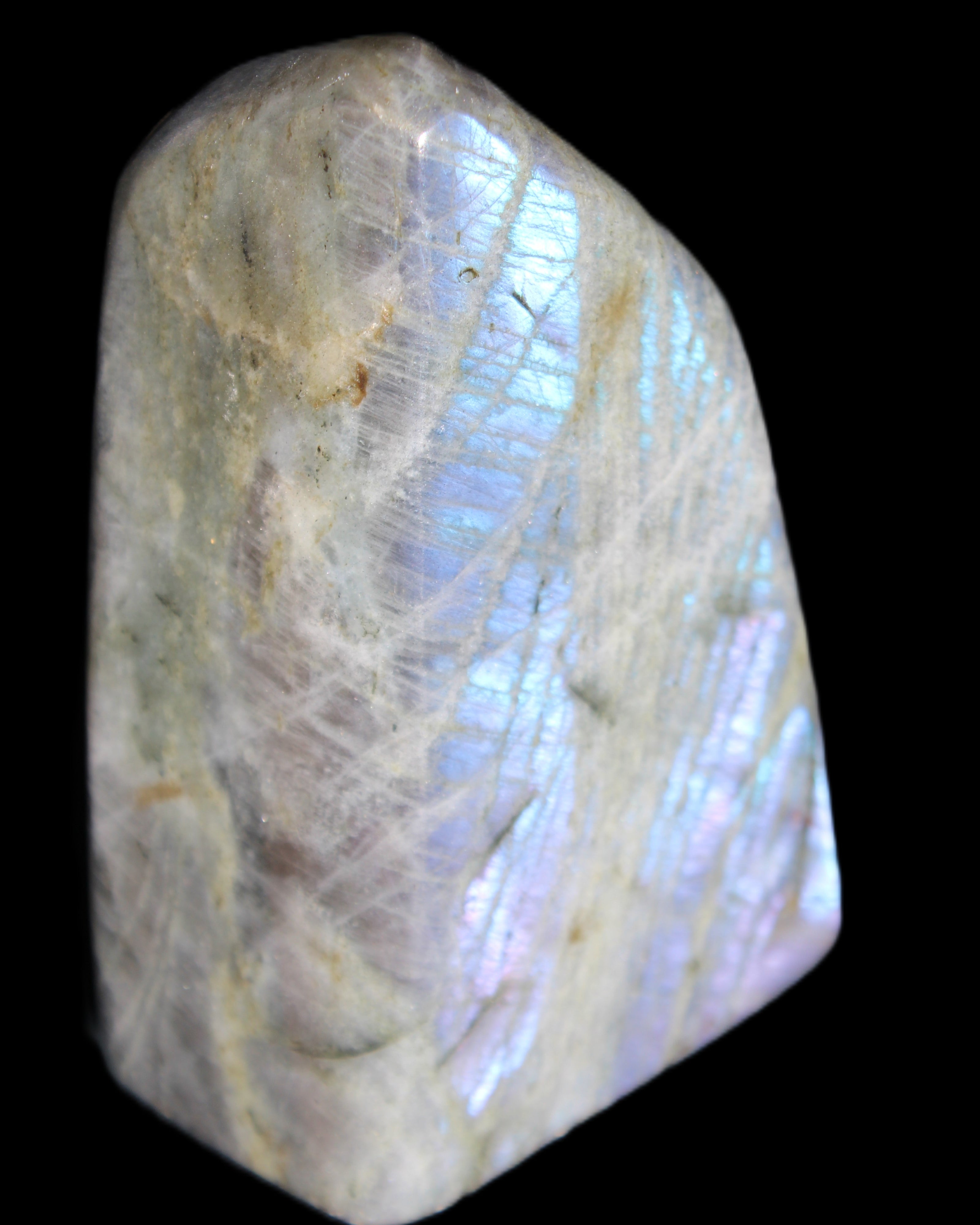 Purple flash Labradorite 433g in sunlight - Rocks and Things Store