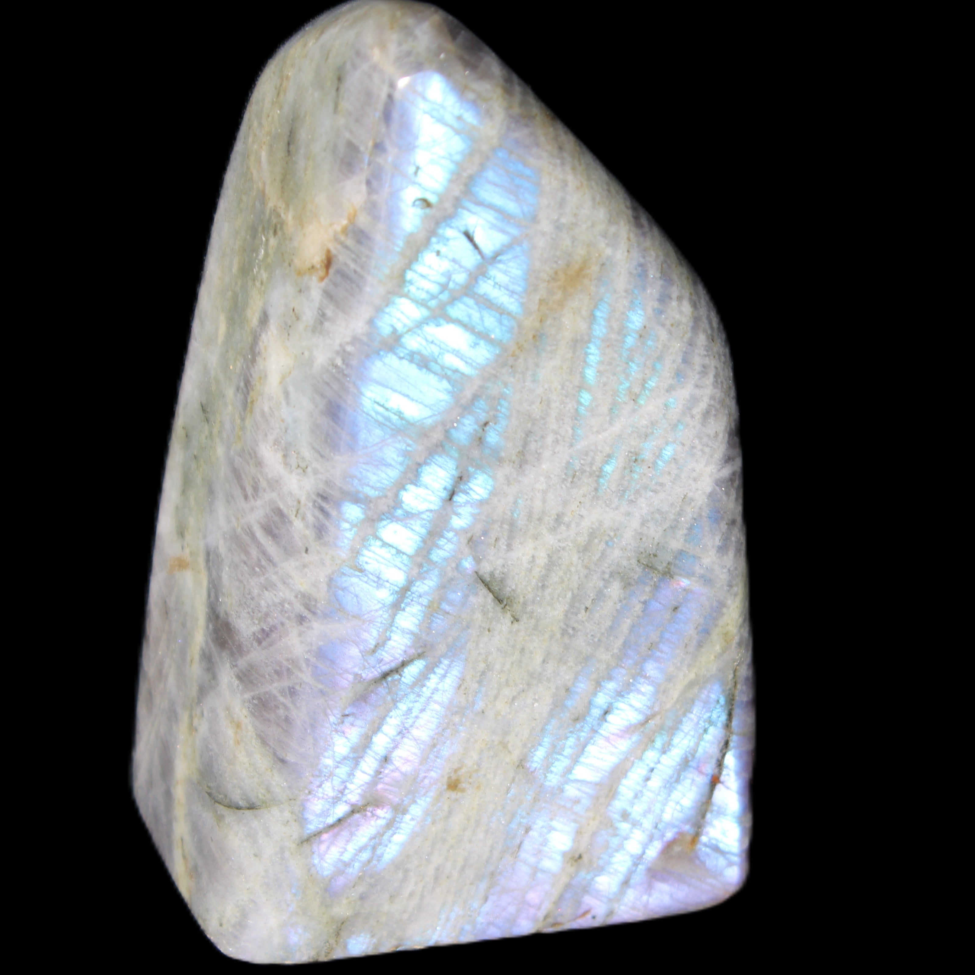 Purple flash Labradorite 433g in sunlight - Rocks and Things Store