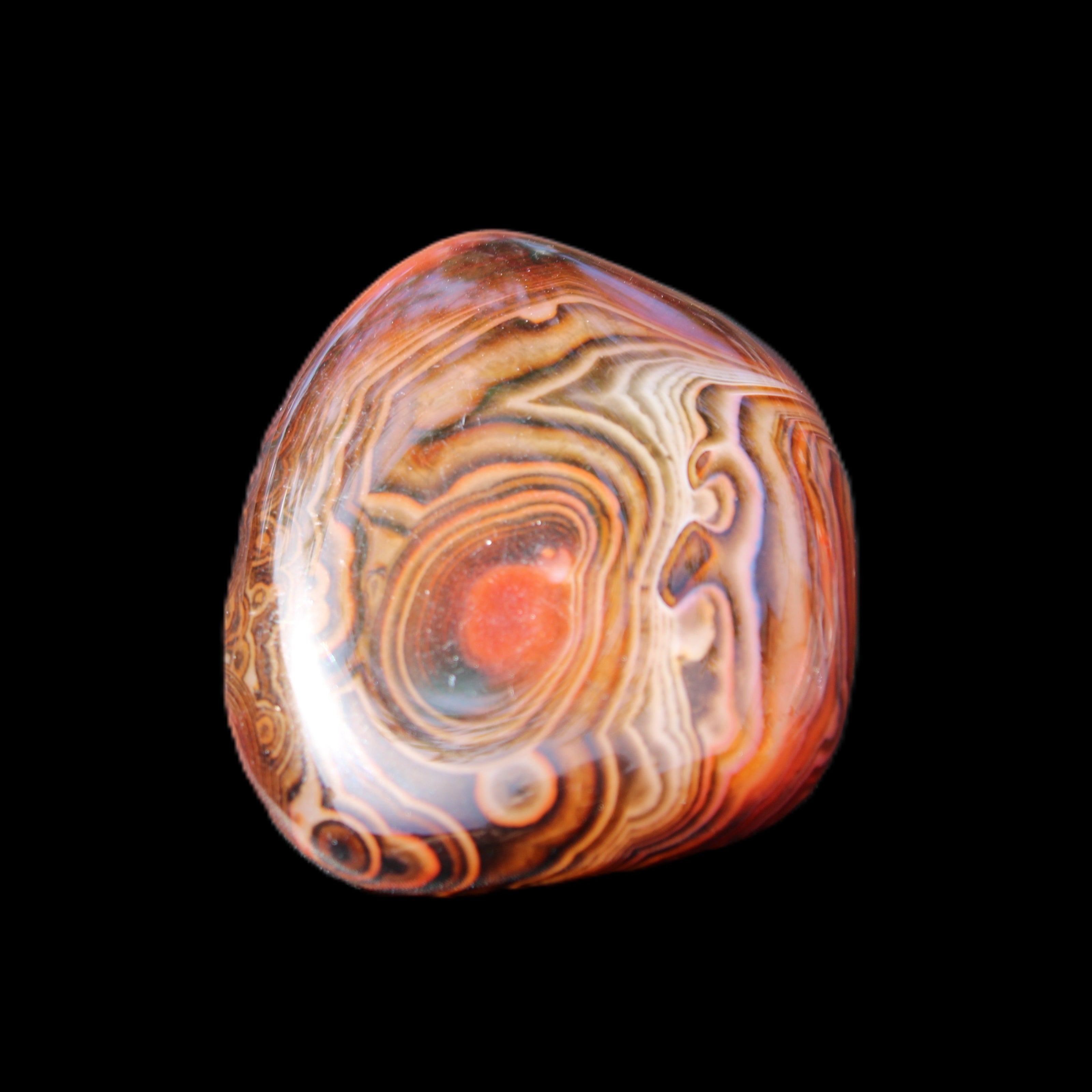 Crazy Silk Banded Agate from Madagascar 50g in sunlight - Rocks and Things Store