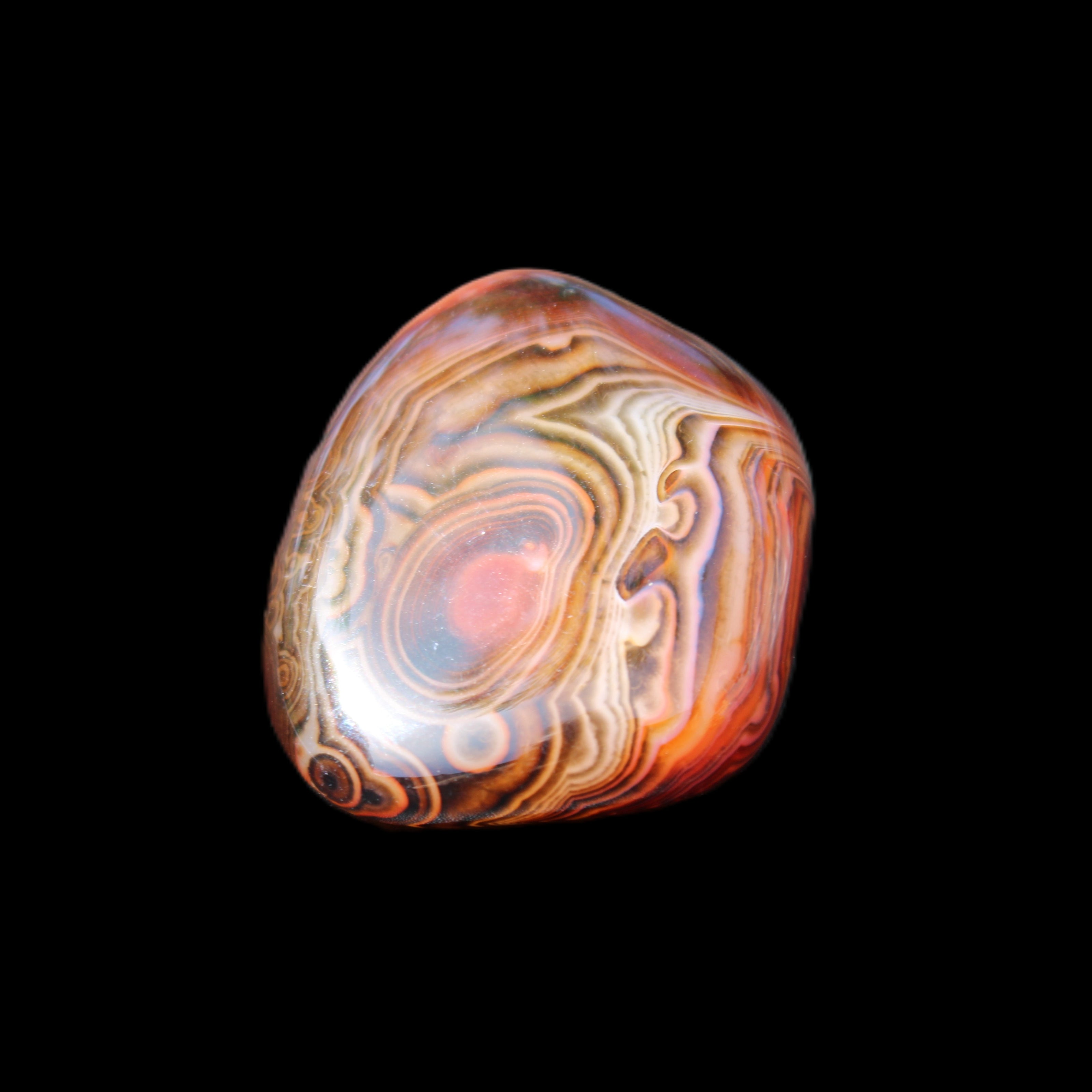 Crazy Silk Banded Agate from Madagascar 50g in sunlight - Rocks and Things Store