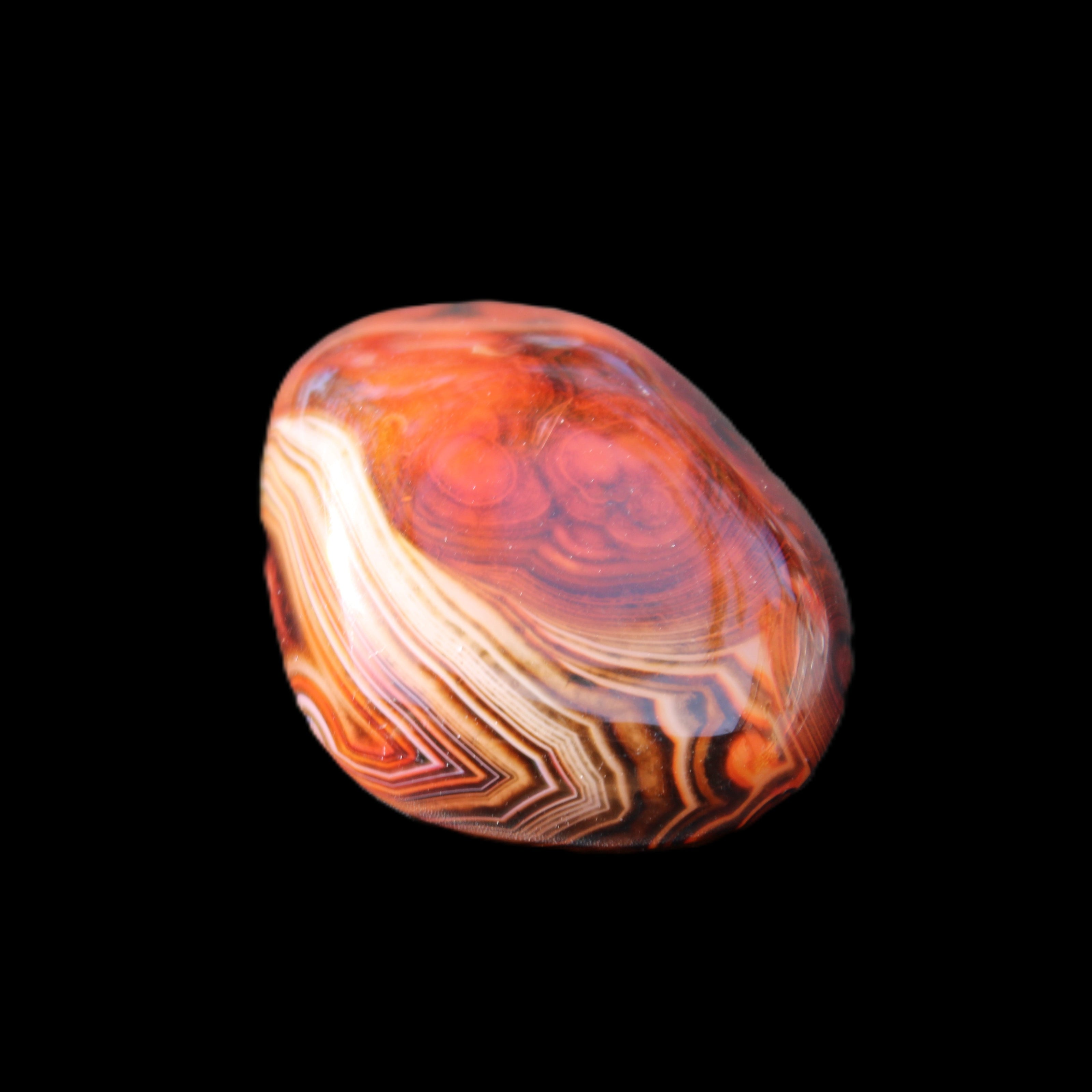 Crazy Silk Banded Agate from Madagascar 50g in sunlight - Rocks and Things Store