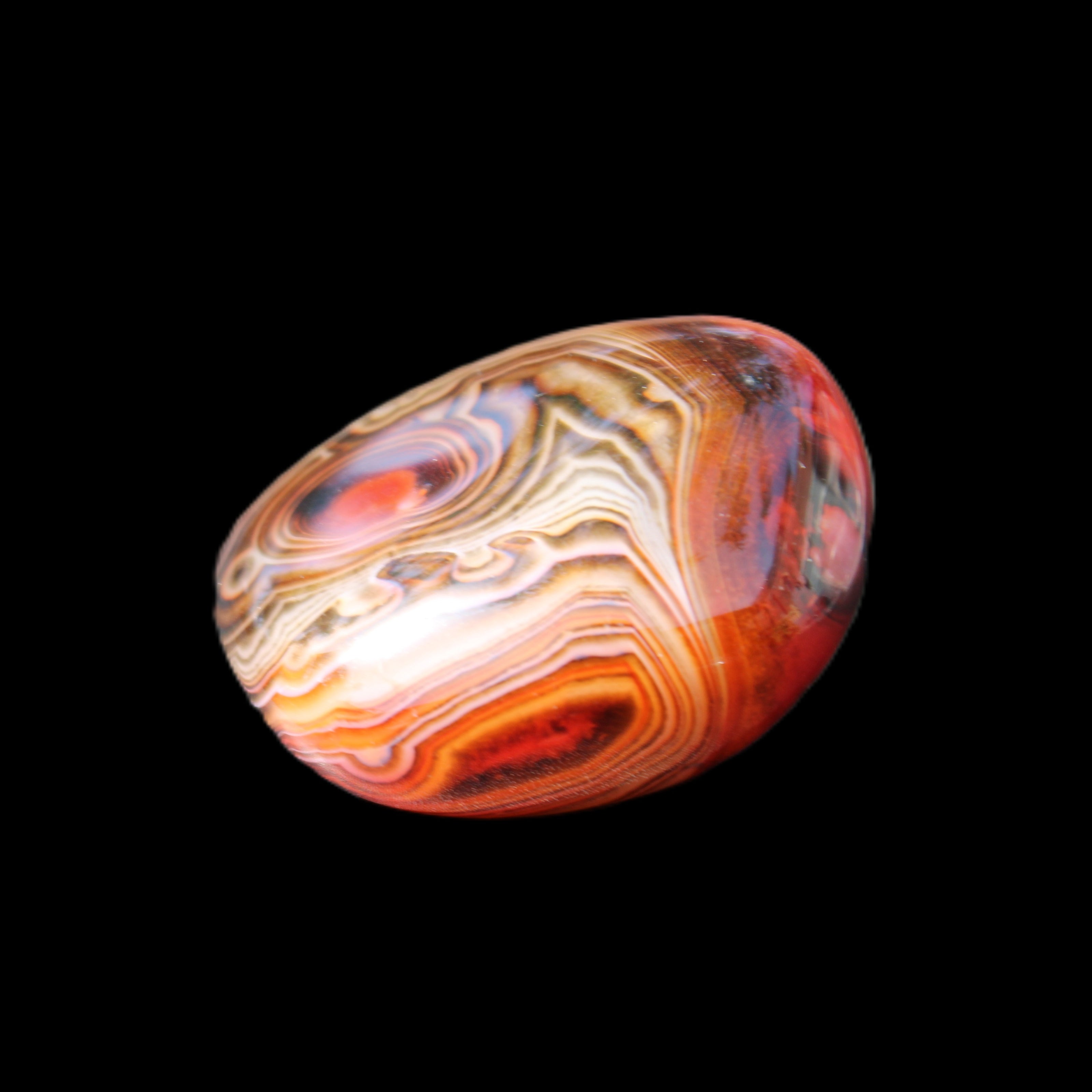 Crazy Silk Banded Agate from Madagascar 50g in sunlight - Rocks and Things Store