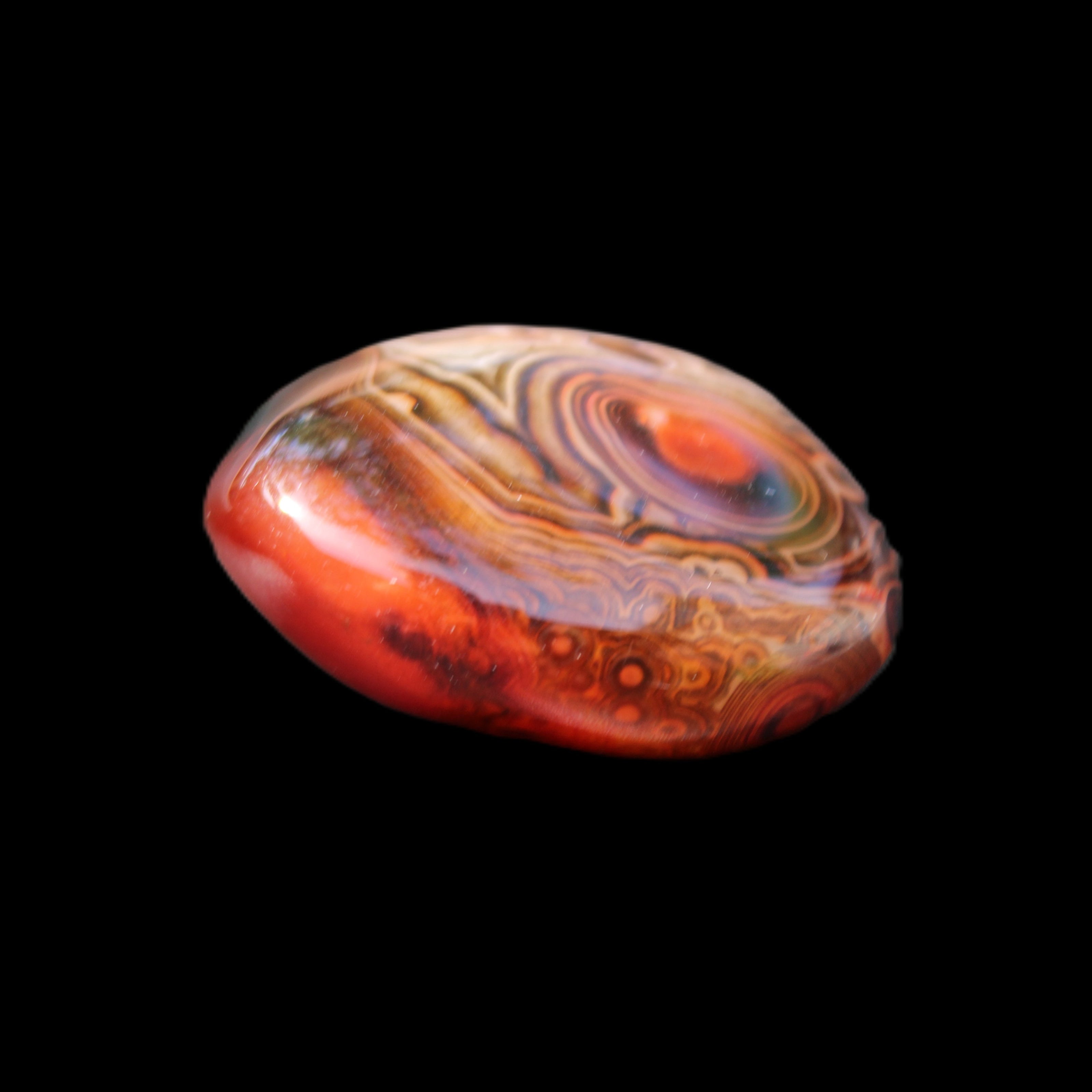 Crazy Silk Banded Agate from Madagascar 50g in sunlight - Rocks and Things Store
