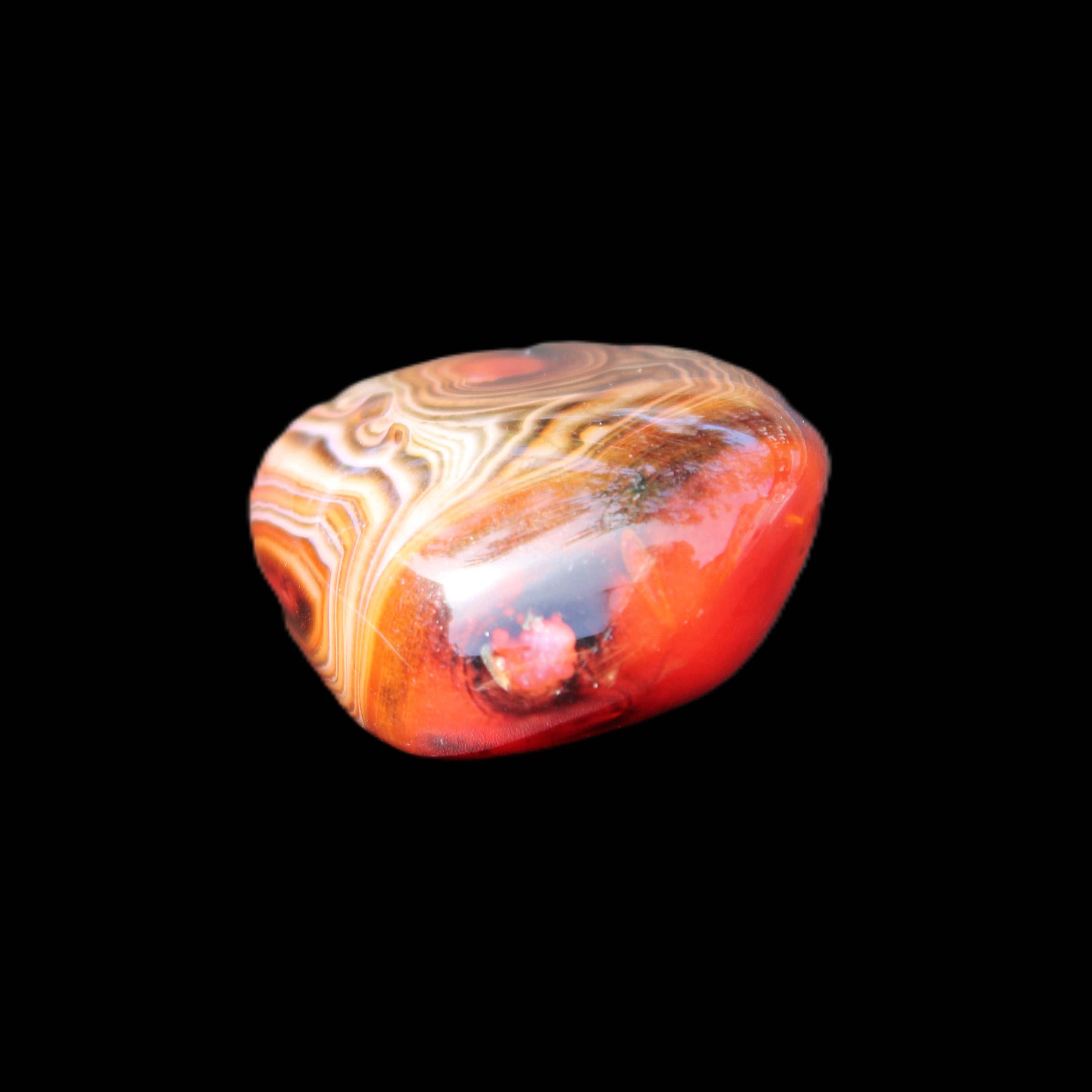 Crazy Silk Banded Agate from Madagascar 50g in sunlight - Rocks and Things Store