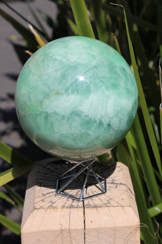Green Fluorite sphere 3164g