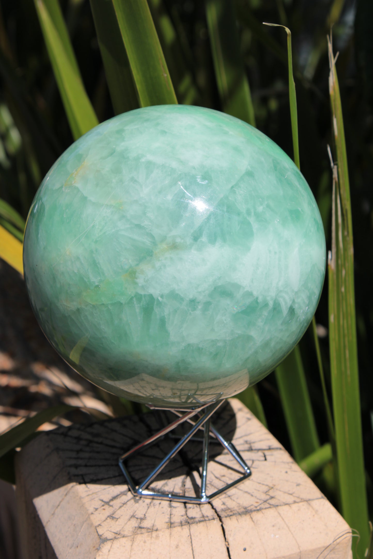 Green Fluorite sphere 3164g Rocks and Things