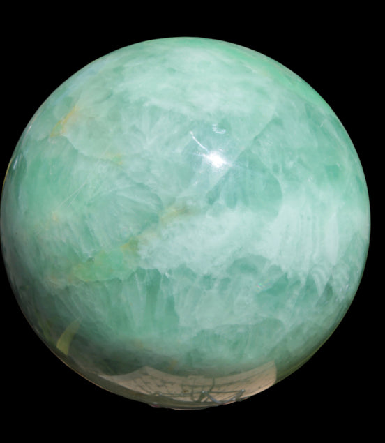 Green Fluorite sphere 3164g in sunlight, Rocks and Things Store