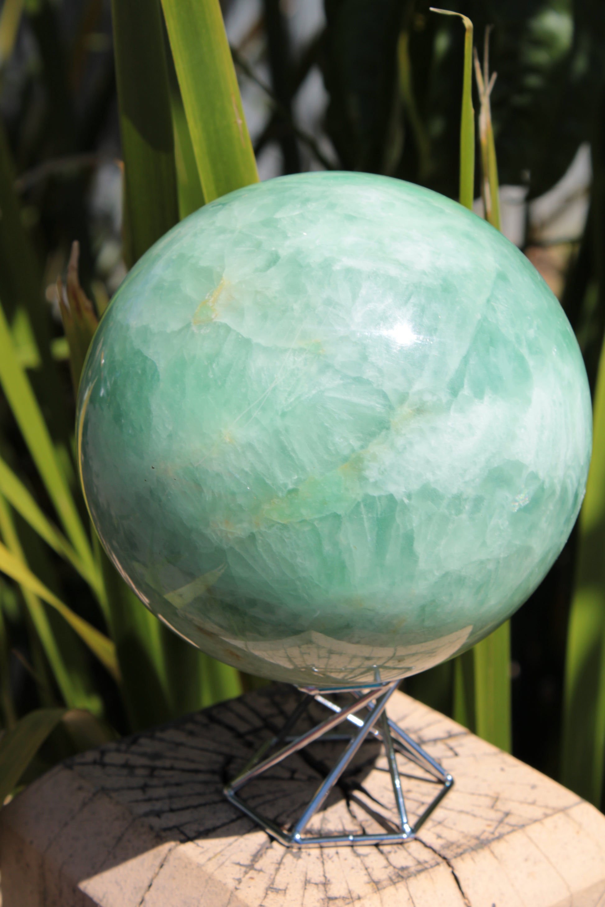 Green Fluorite sphere 3164g Rocks and Things