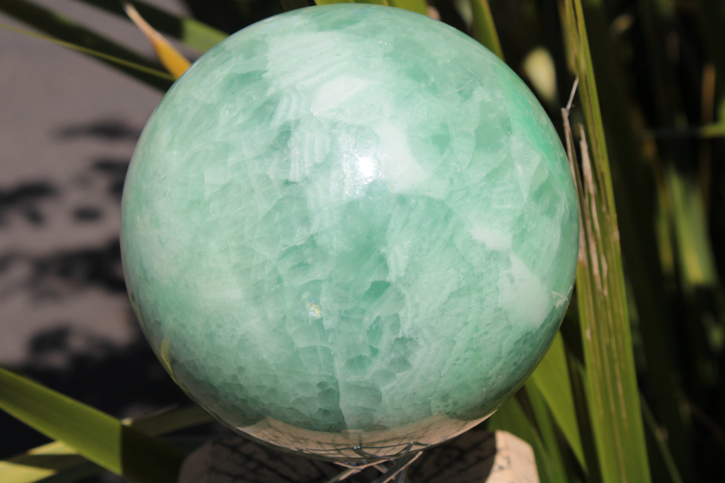 Green Fluorite sphere 3164g Rocks and Things