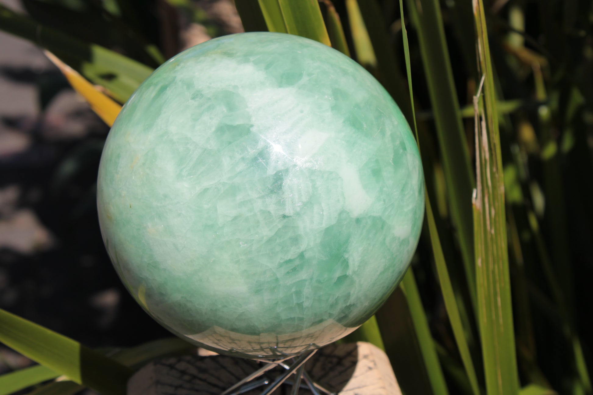 Green Fluorite sphere 3164g Rocks and Things