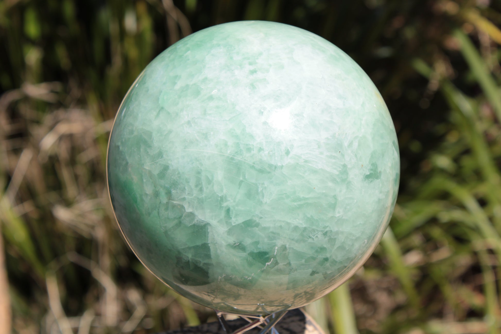 Green Fluorite sphere 3164g Rocks and Things