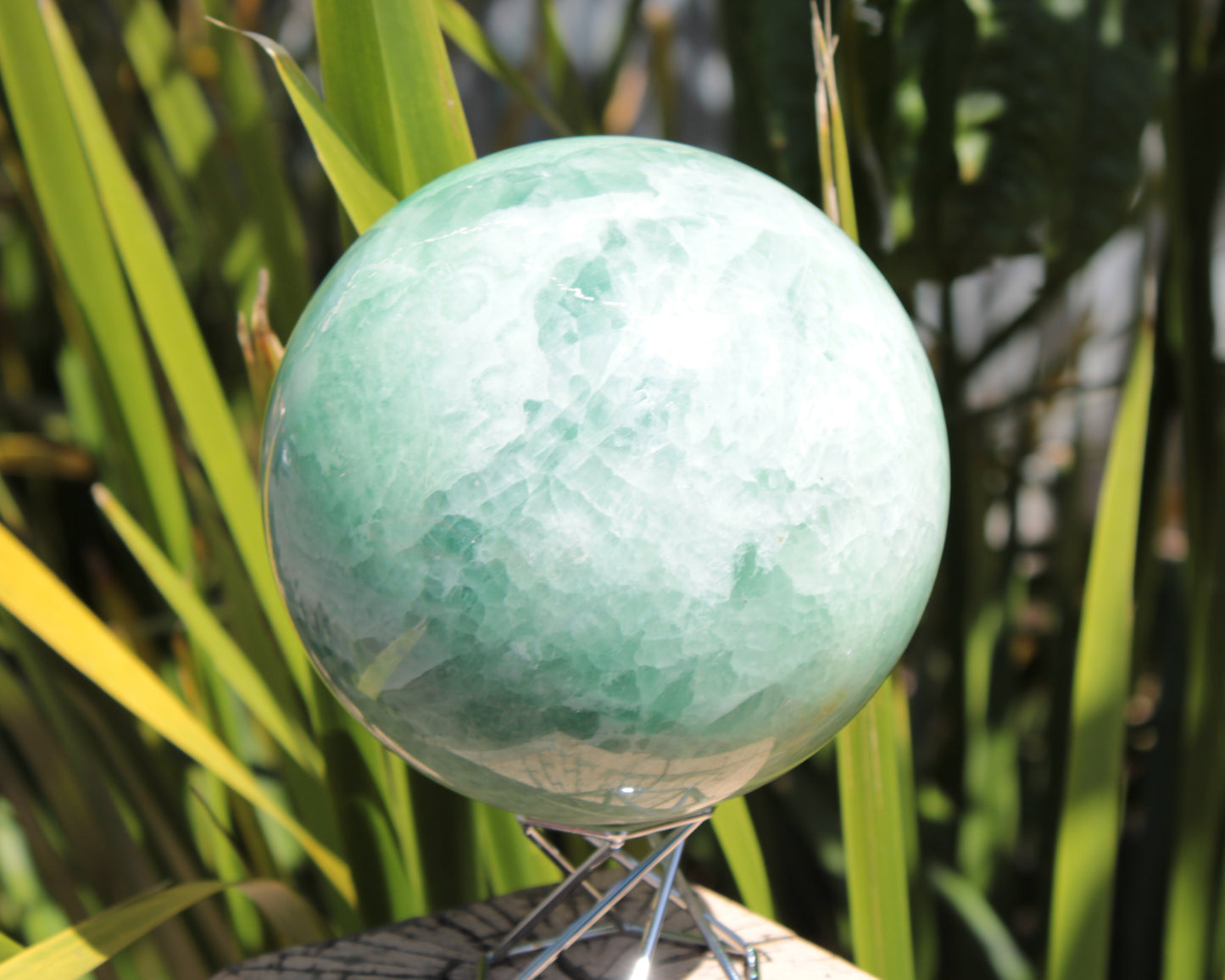 Green Fluorite sphere 3164g Rocks and Things