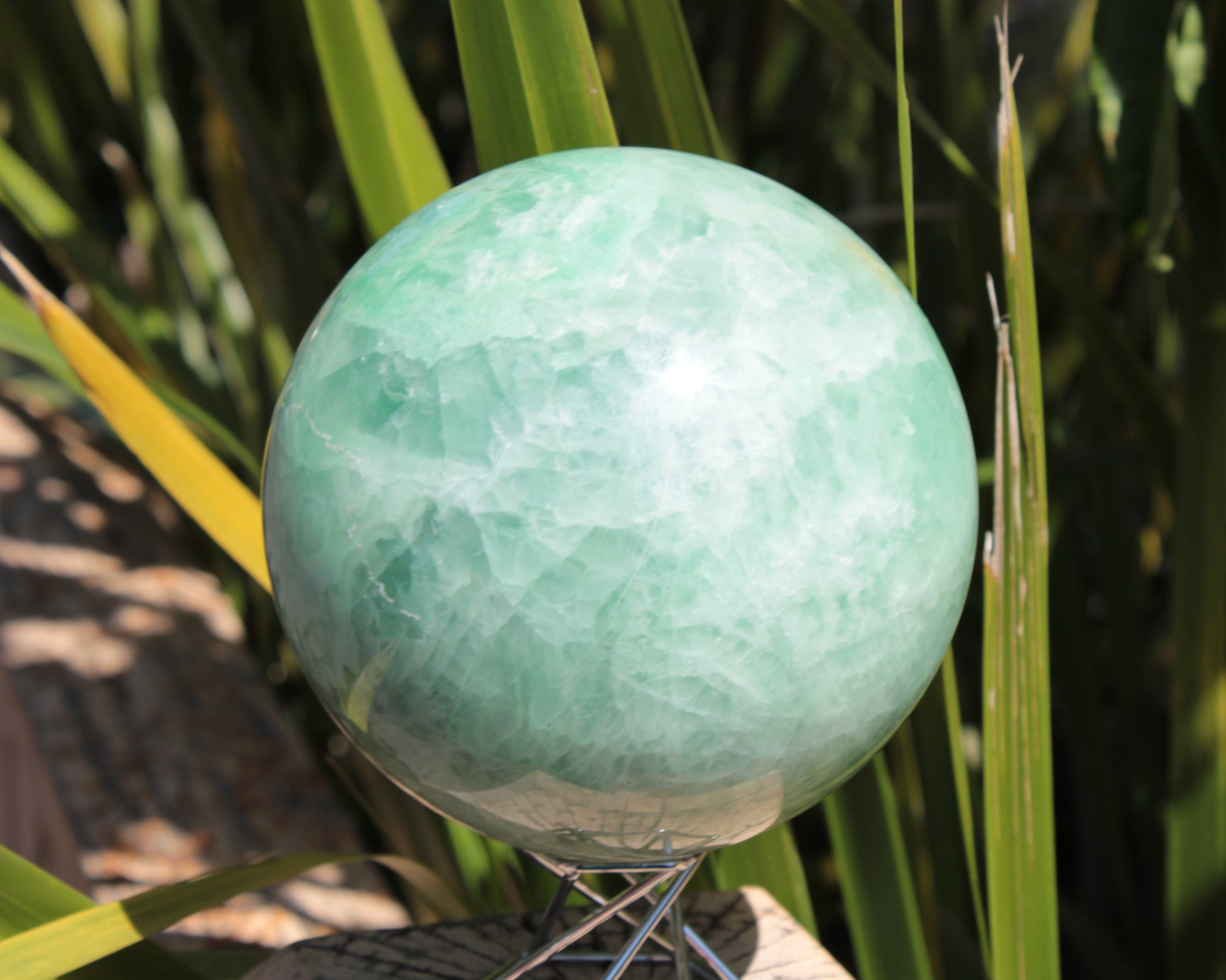 Green Fluorite sphere 3164g Rocks and Things